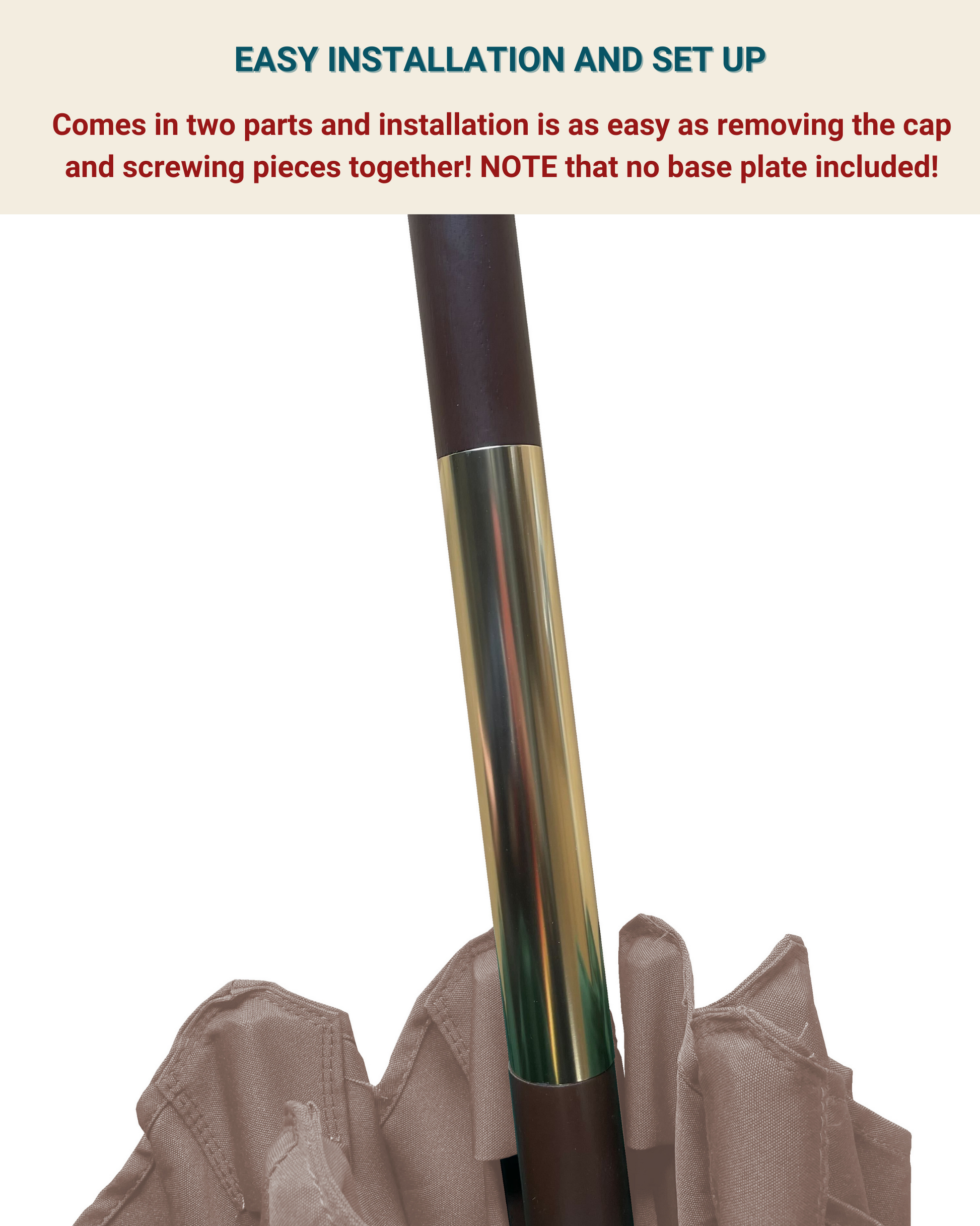 7ft Standard Wooden Market Patio Umbrella with Tilt Mechanism