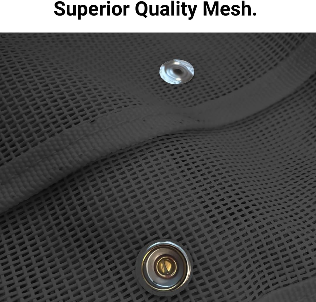 Golf Cart Sun Shade UV Mesh Roof Cover for EZGO, Club Car, Yamaha G - Black