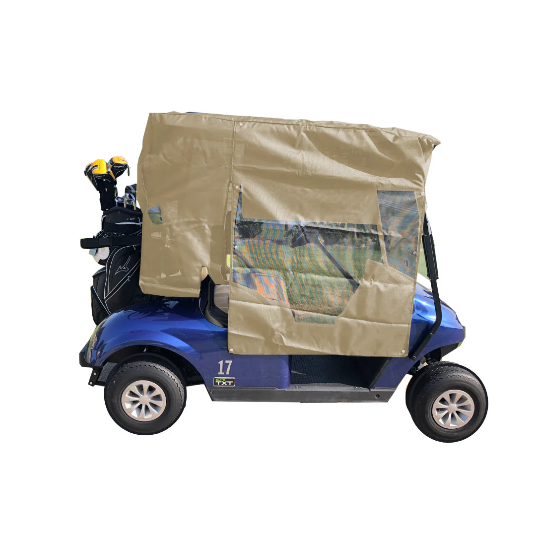Golf Cart Sun Shade UV Mesh Roof Cover for EZGO, Club Car, Yamaha G - Beige