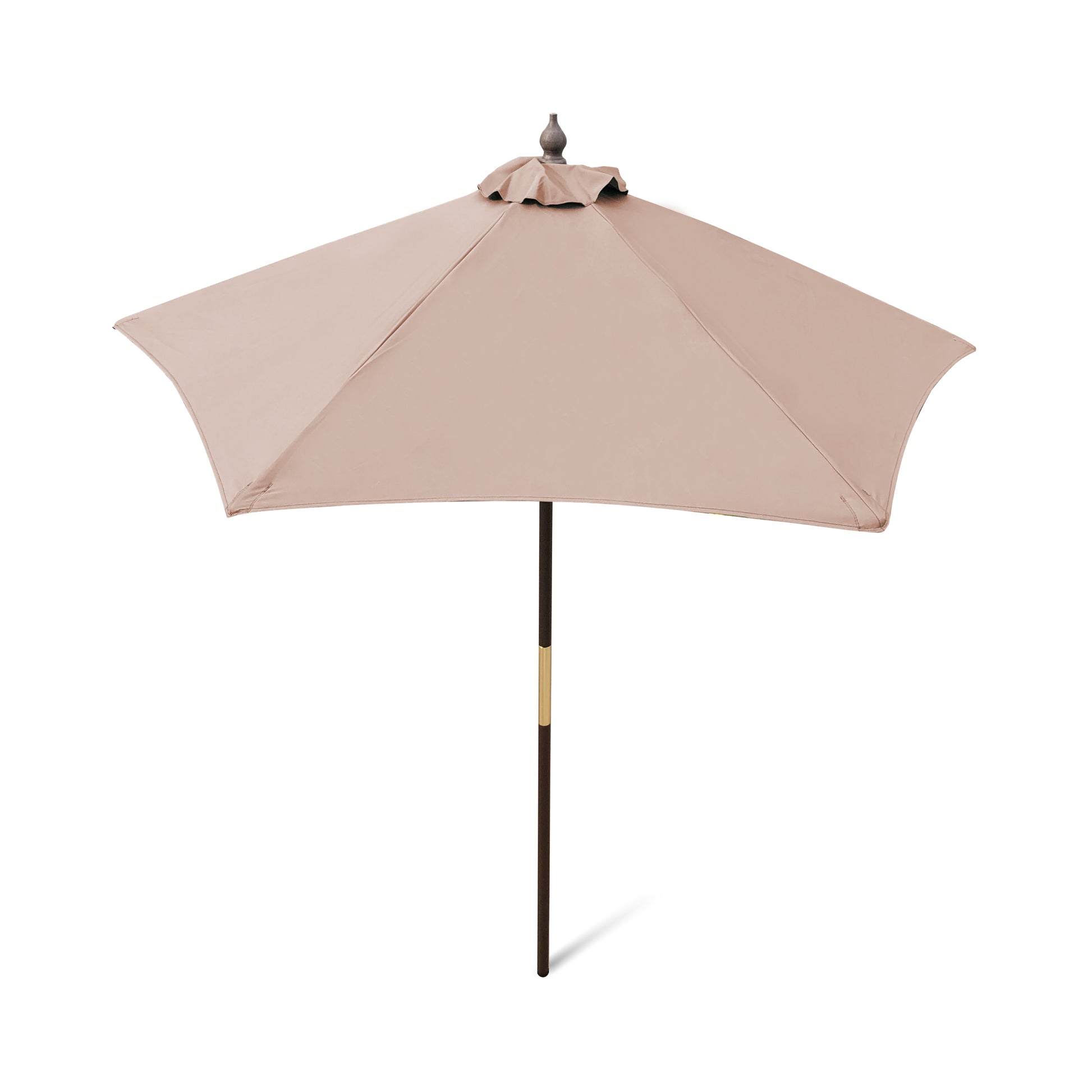 7ft Standard Wooden Market Patio Umbrella with Tilt Mechanism