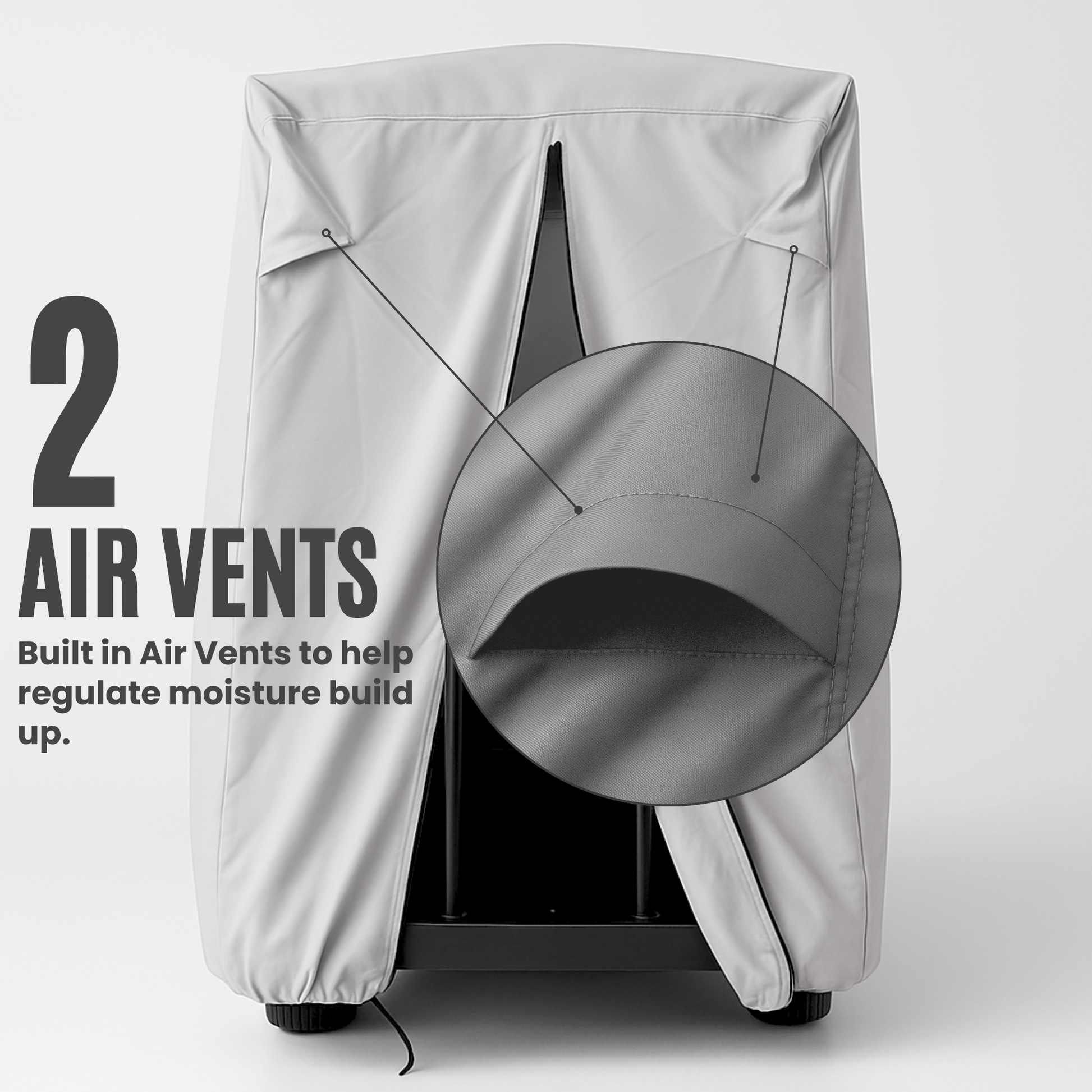 Golf Cart Storage Cover for EZGO, Club Car, Yamaha G (Short Roof, 58"L) - 4 Passenger - Grey