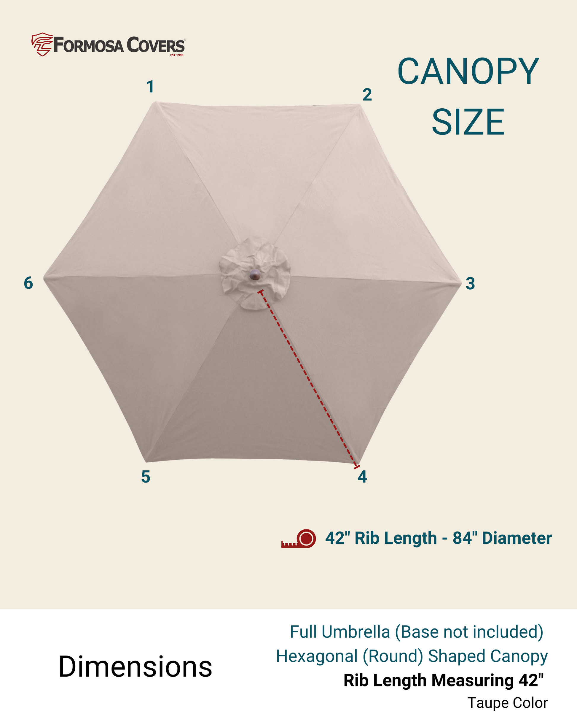 7ft Standard Wooden Market Patio Umbrella with Tilt Mechanism