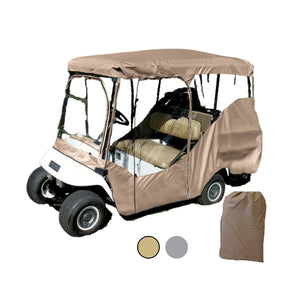 Golf Cart Driving Enclosure Cover for EZGO, Club Car, Yamaha G (Long Roof, 80"L) - 4 Passenger