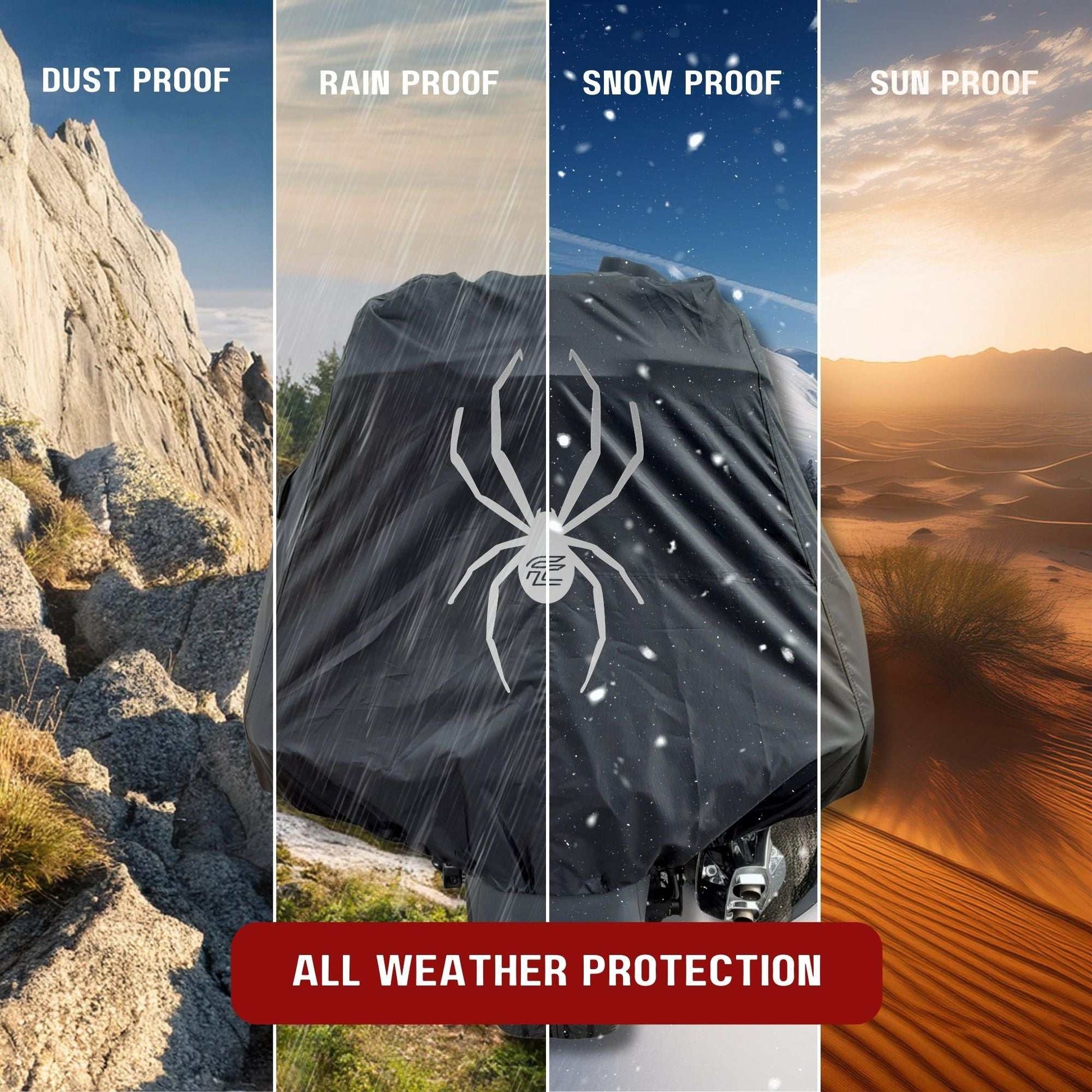 Can-Am Spyder Touring de alta resistencia para interiores y exteriores - Cubierta completa, color negro