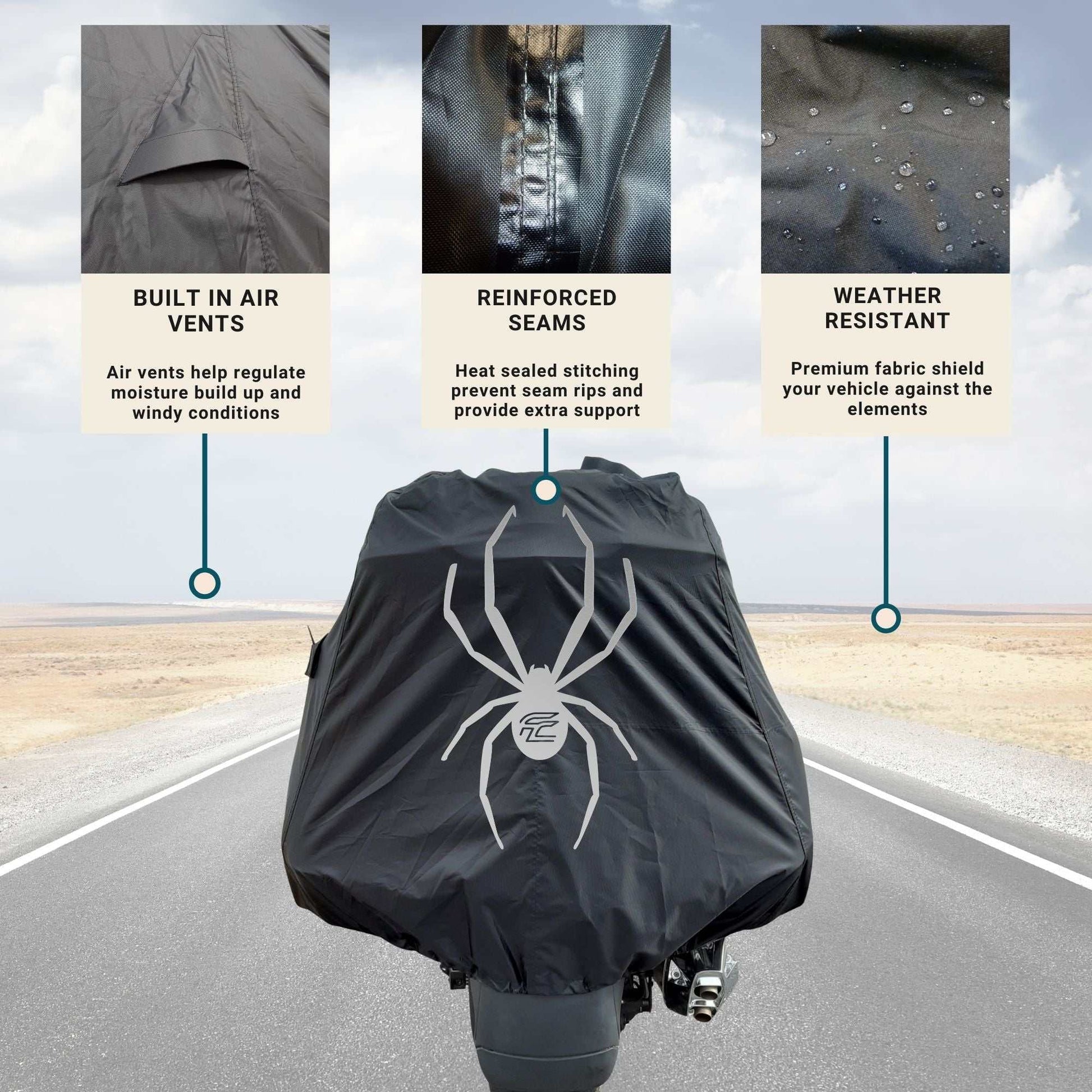 Can-Am Spyder Touring de alta resistencia para interiores y exteriores - Cubierta completa, color negro