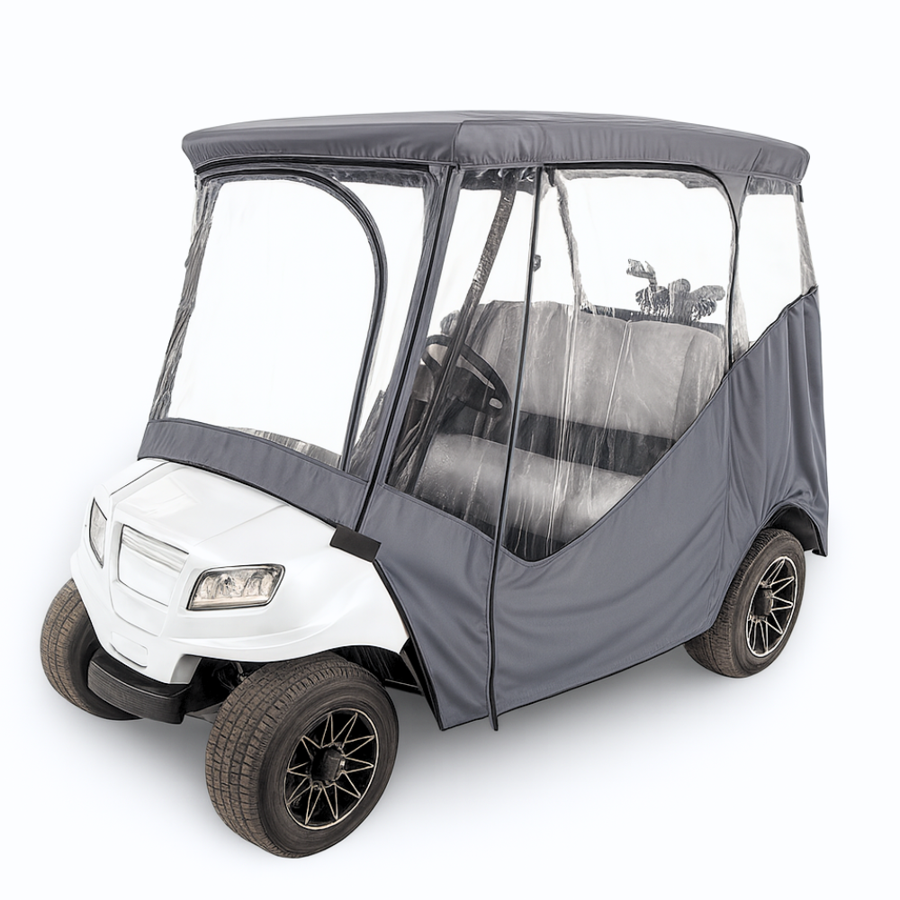 Golf Cart Driving Enclosure Cover for EZGO, Club Car, Yamaha G - Taupe