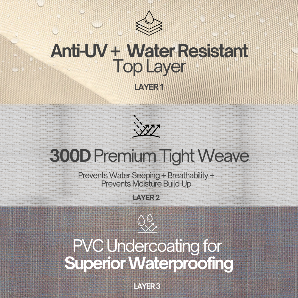 Double Chaise Cover all weather up to 84"L x 60"W x 24"H back