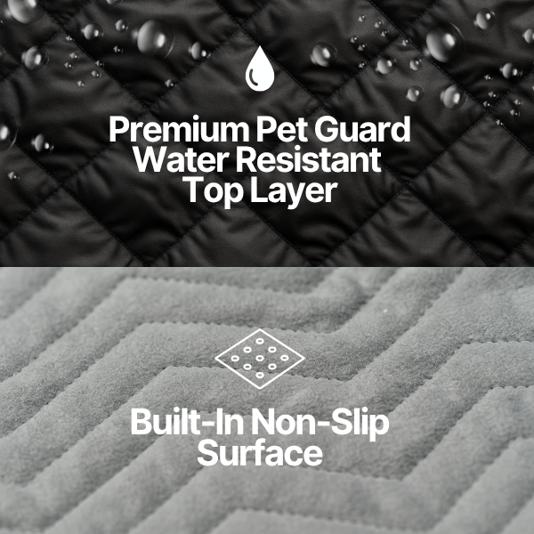 Pet Car Seat Hammock Cover with Mesh Window.
