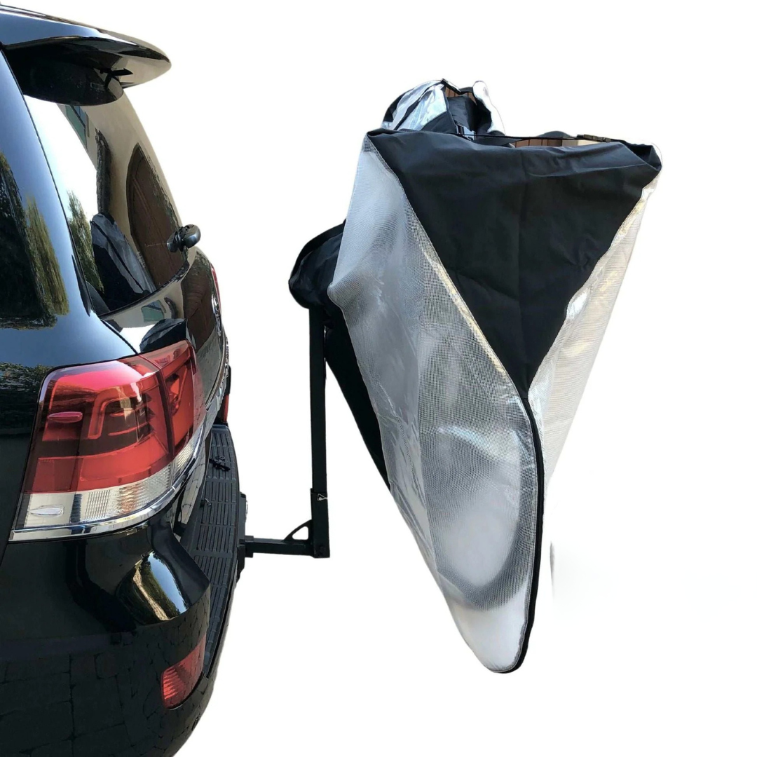 Single Bike Rack Cover Fits 1 Bicycle with Large Translucent Ends (1-Bike)