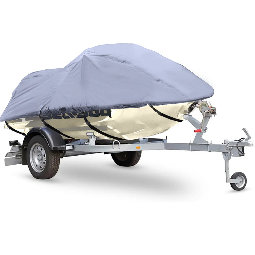 Jet Ski Personal Watercraft Cover fits up to 120-140 inches Long - Grey