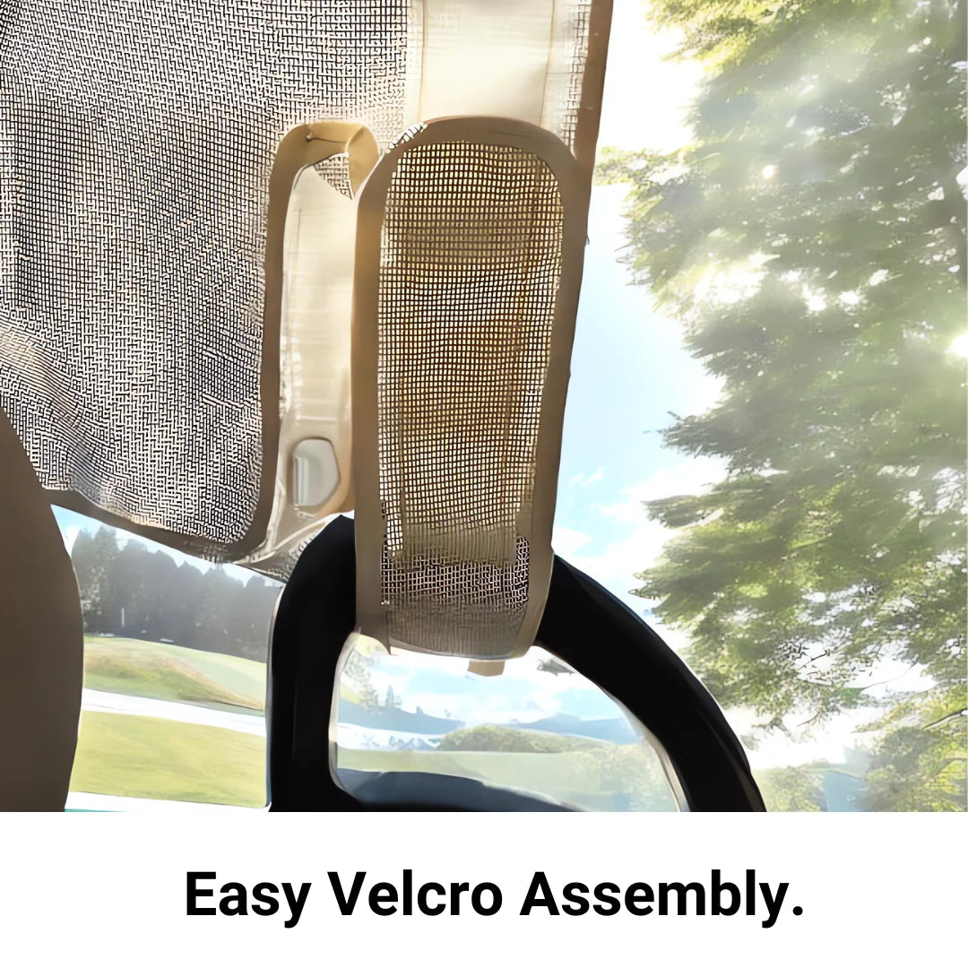 Golf Cart Sun Shade UV Mesh Roof Cover for EZGO, Club Car, Yamaha G - Beige