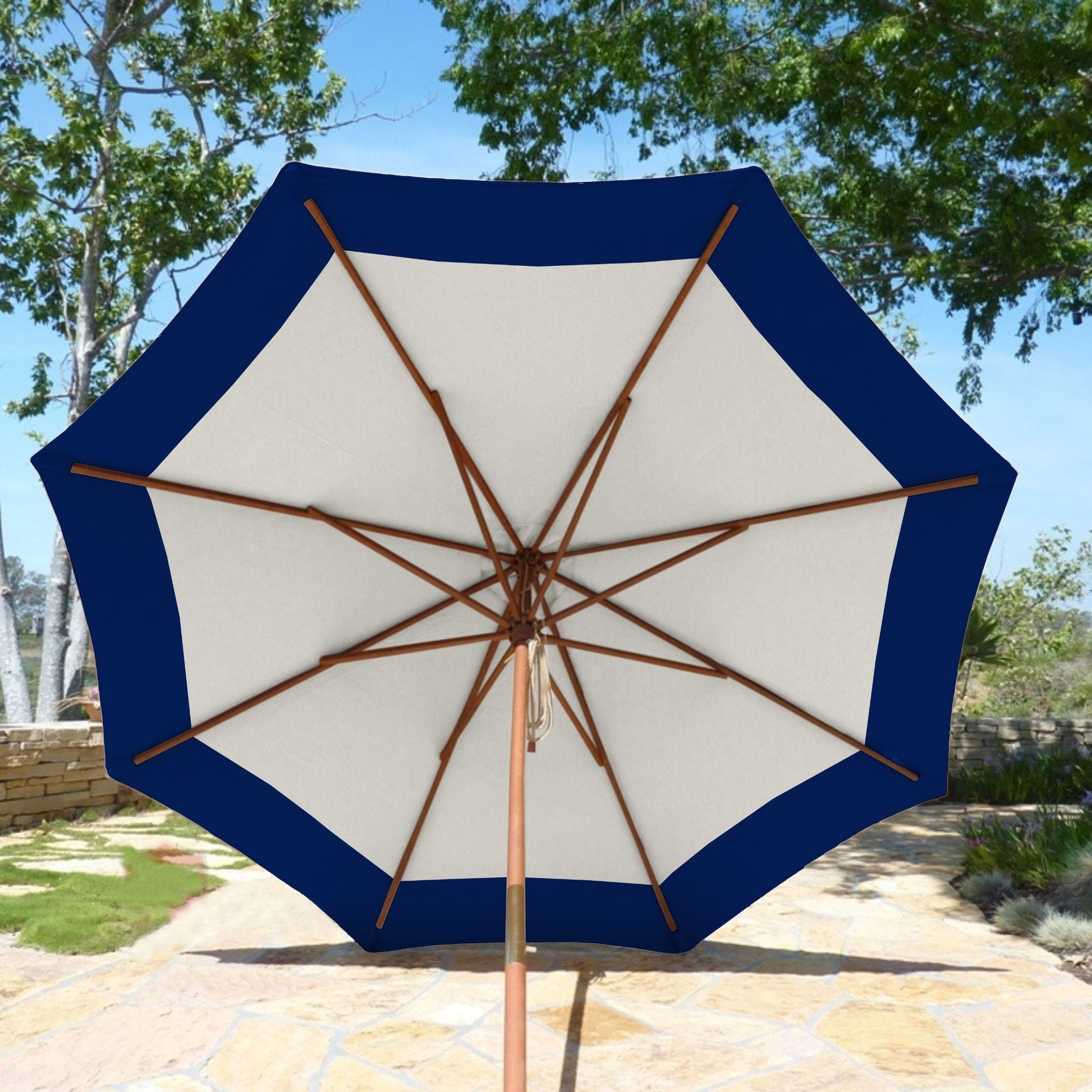 9ft Market Patio Umbrella 8 Rib Replacement Canopy Duet Navy