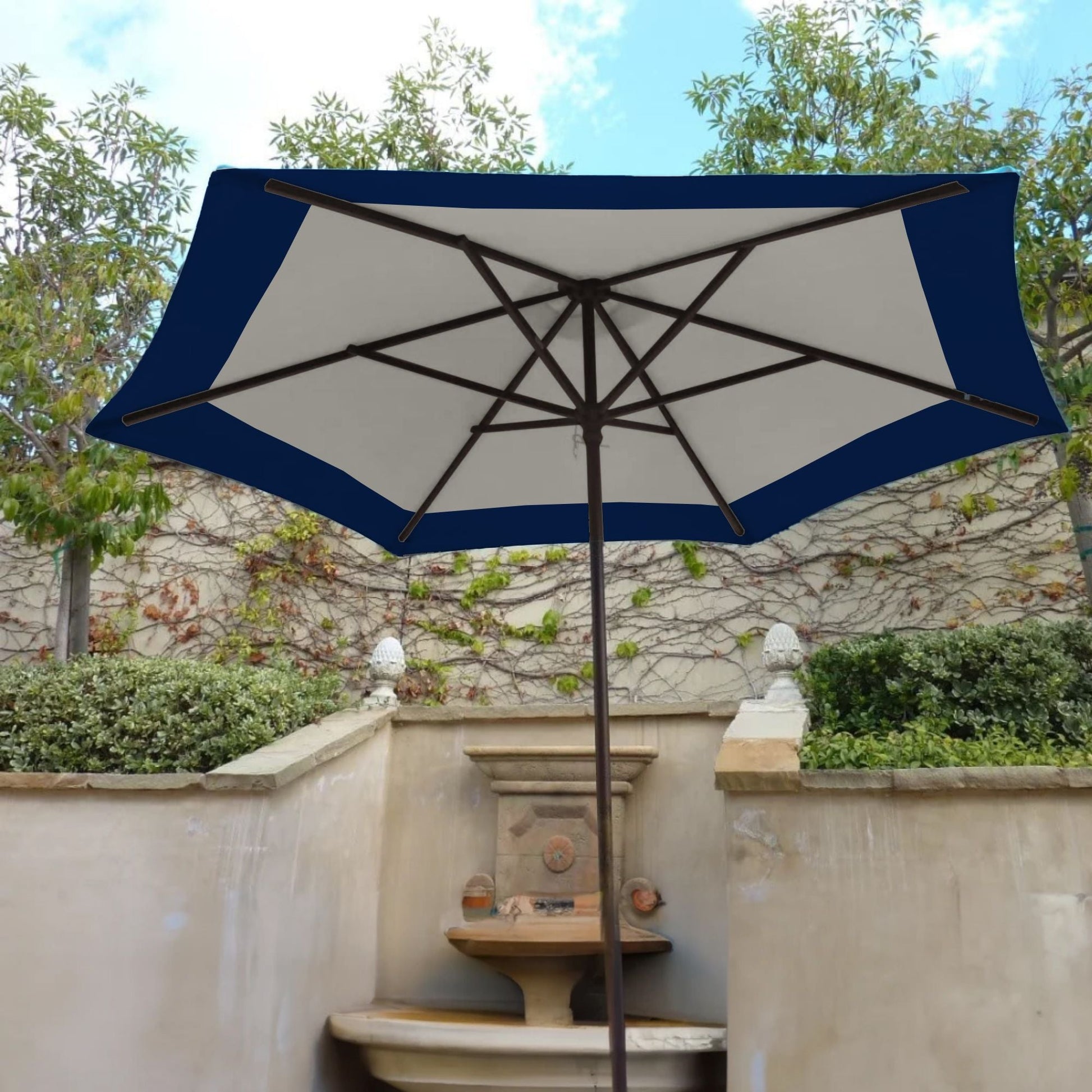 9ft Market Patio Umbrella 6 Rib Replacement Canopy Duet Navy