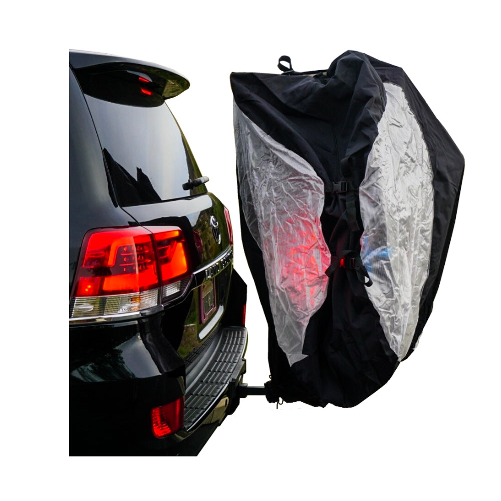 bike tarp 4-Bike Rack Travel Cover for Yakima Fullswing SwingDaddy, Thule Apex – Covered Living