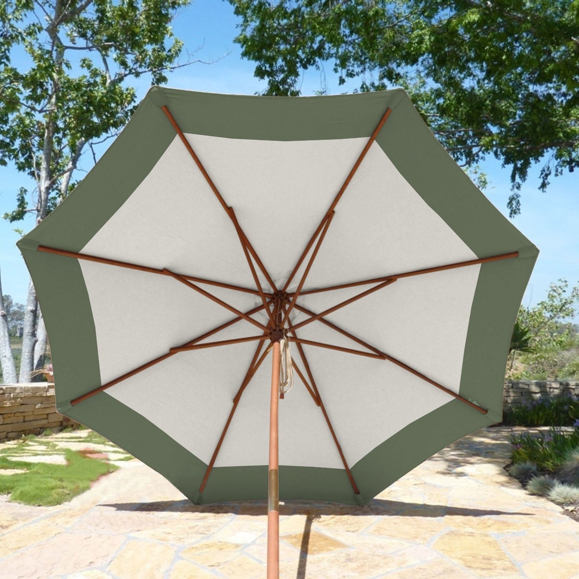 9ft Market Patio Umbrella 8 Rib Replacement Canopy Duet Sage Green