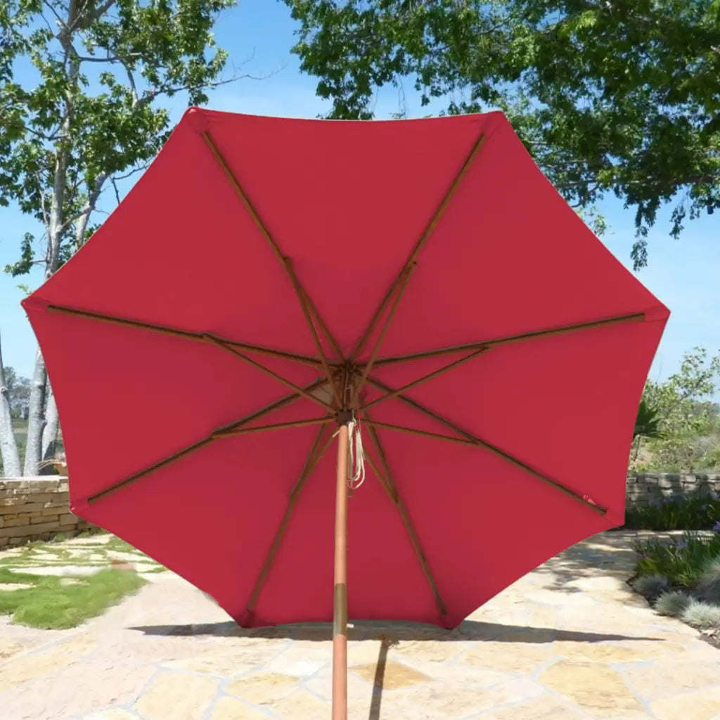 7.5 ft Market Patio Umbrella 8 Rib Replacement Canopy Red