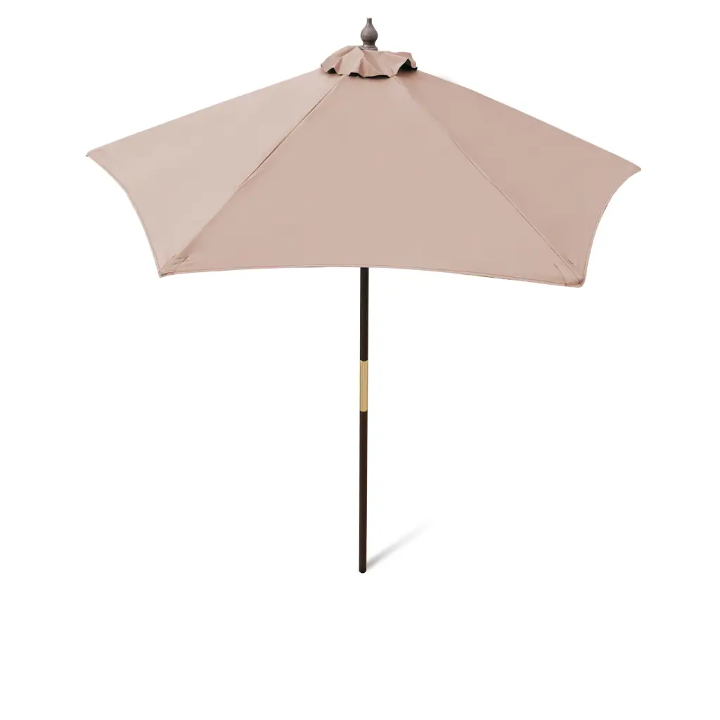 7ft Wooden Patio Garden Market Umbrella with Tilt Mechanism Sage Green.