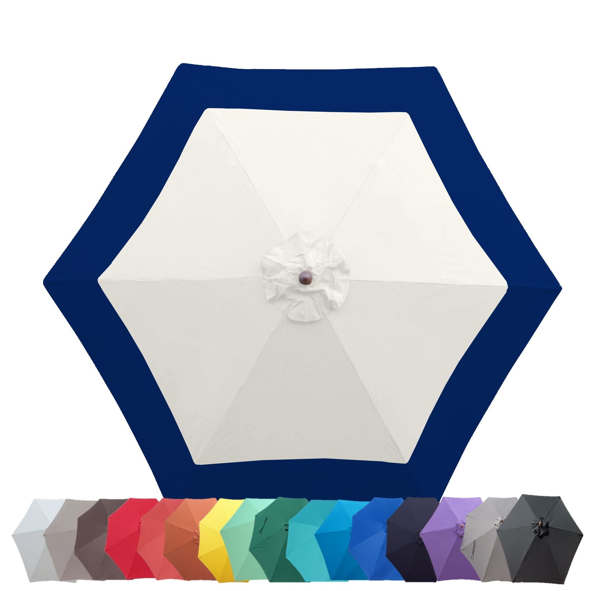 9ft Market Patio Umbrella 6 Rib Replacement Canopy Duet Navy