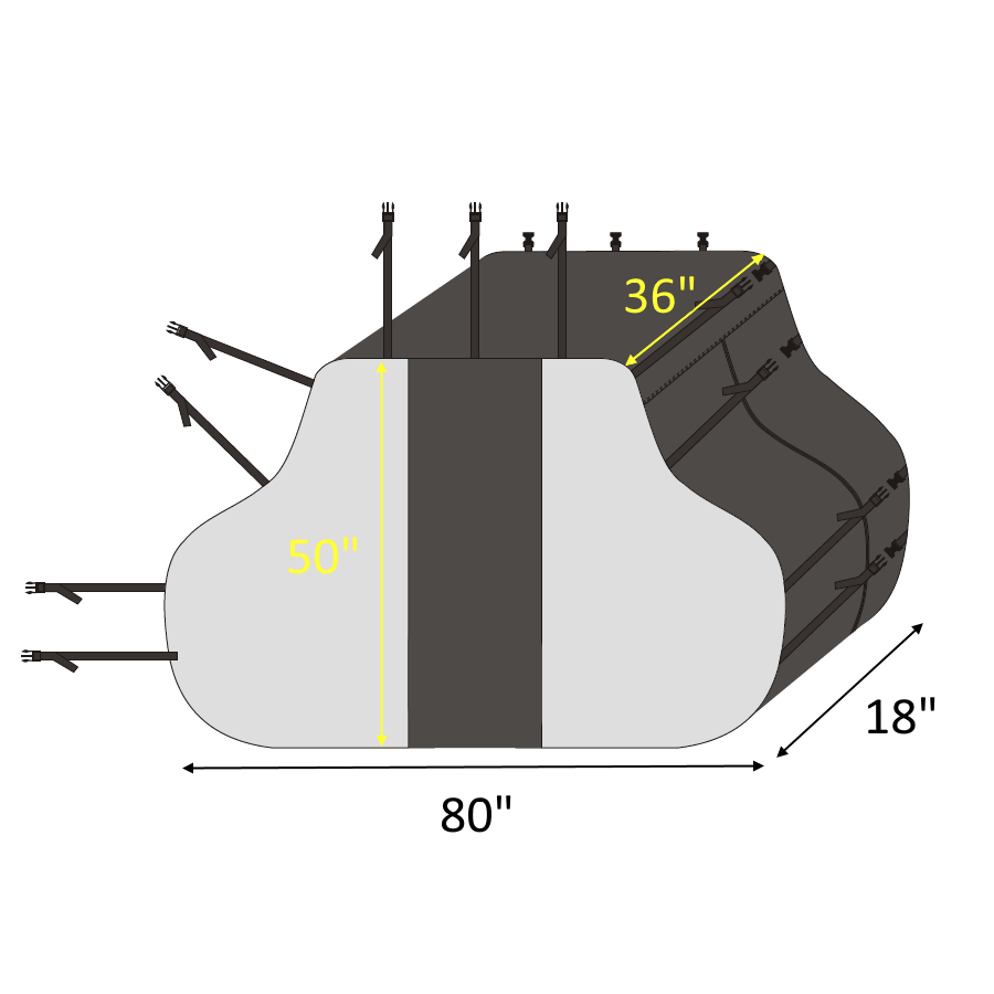 Lightweight Dual Bike Rack Cover For Transport (Fits 1-2 Bikes) with Large Translucent Ends
