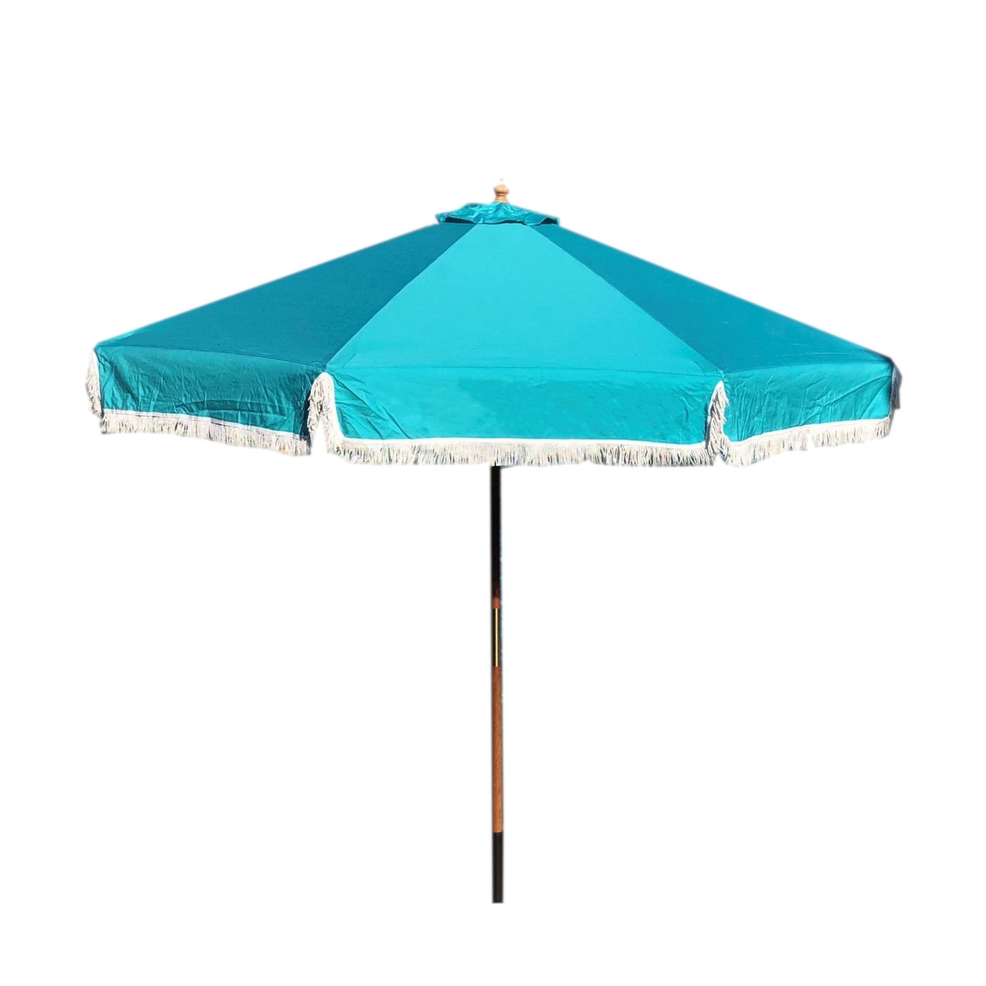9ft Market Patio Umbrella 6 Rib Replacement Canopy w/ Fringe Valance