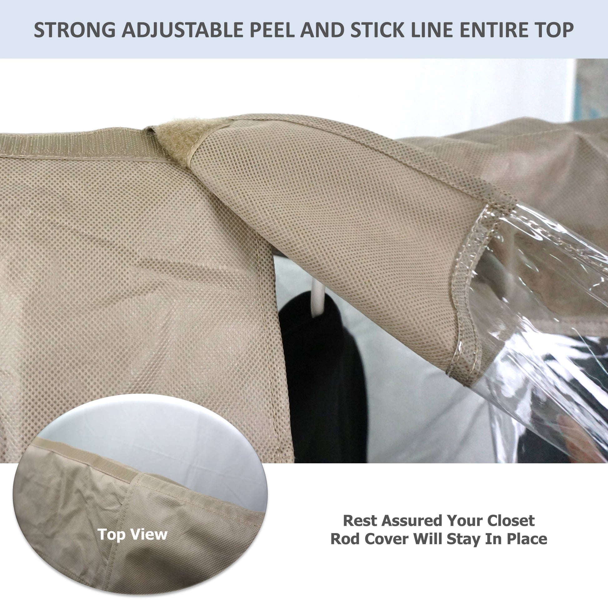 Adjustable Closet Rod and Portable Clothing Rack Shoulder Garment Dust Cover