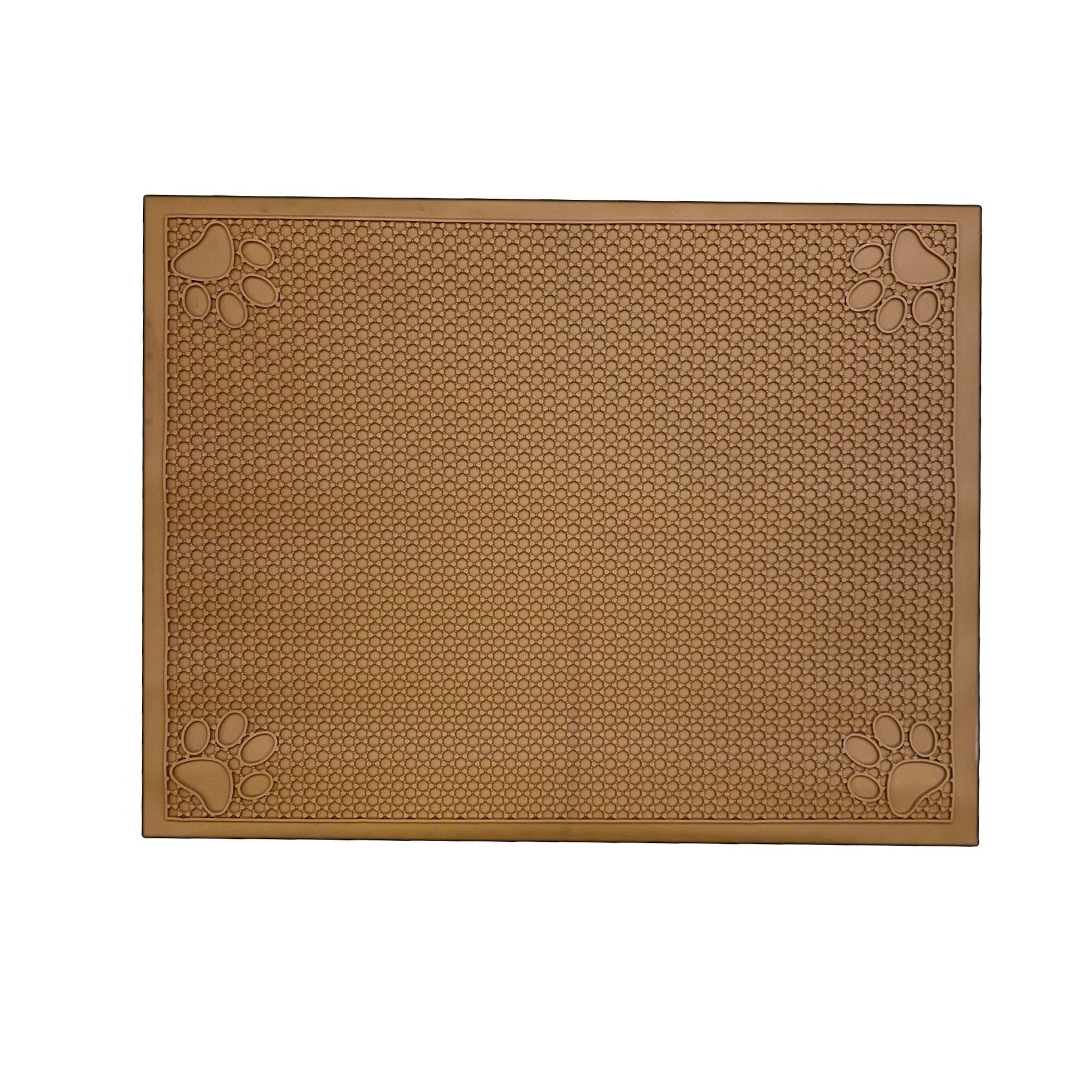 Pet Feeding Non-Slip Mat Waterproof For Water or Food Bowl Large 23"L x 36"W in 3 Colors (Jet Black, Slate Grey, Latte)