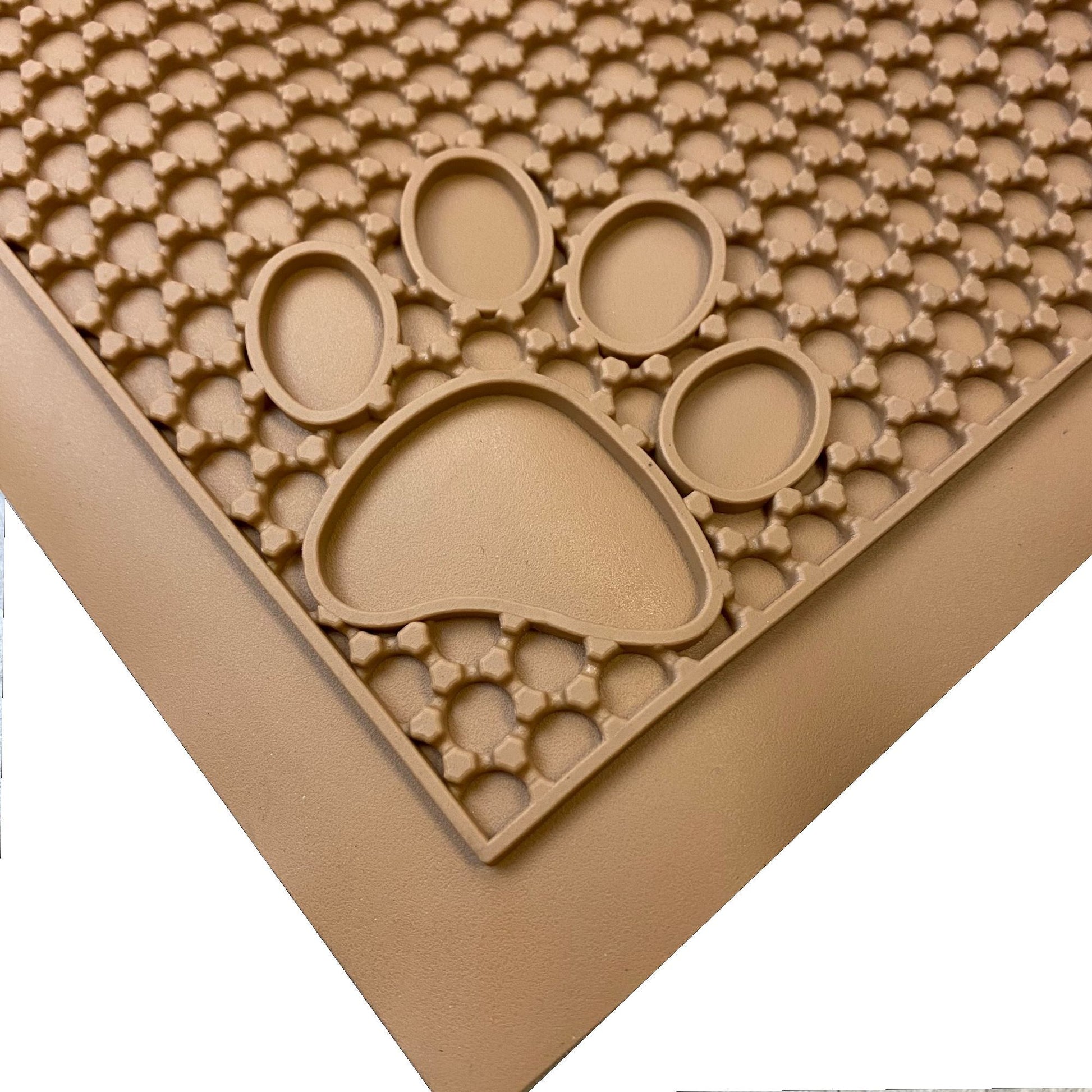 Pet Feeding Non-Slip Mat Waterproof For Water or Food Bowl Large 23"L x 36"W in 3 Colors (Jet Black, Slate Grey, Latte)