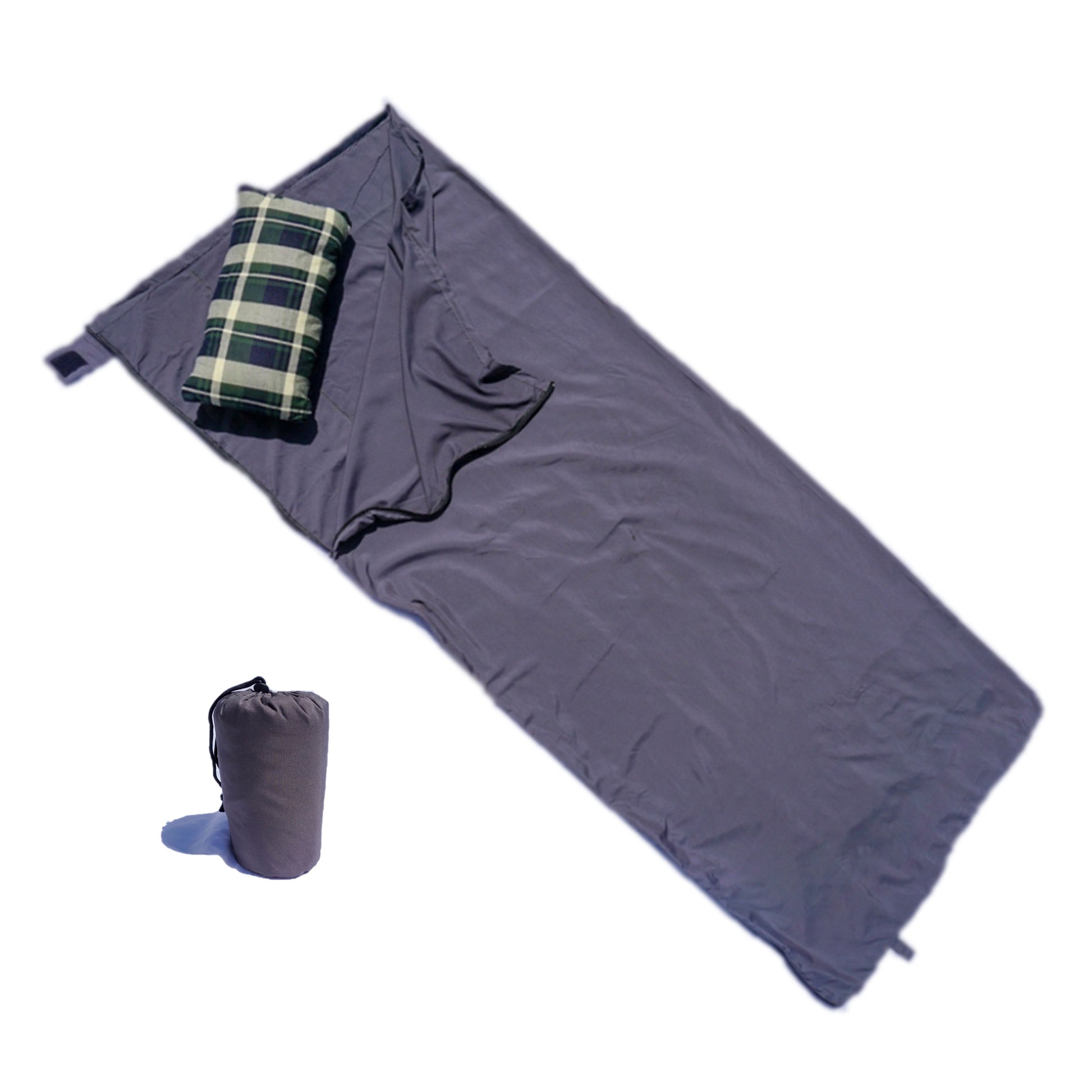 Forro para saco de dormir, rectangular, con cremallera, 80" de largo