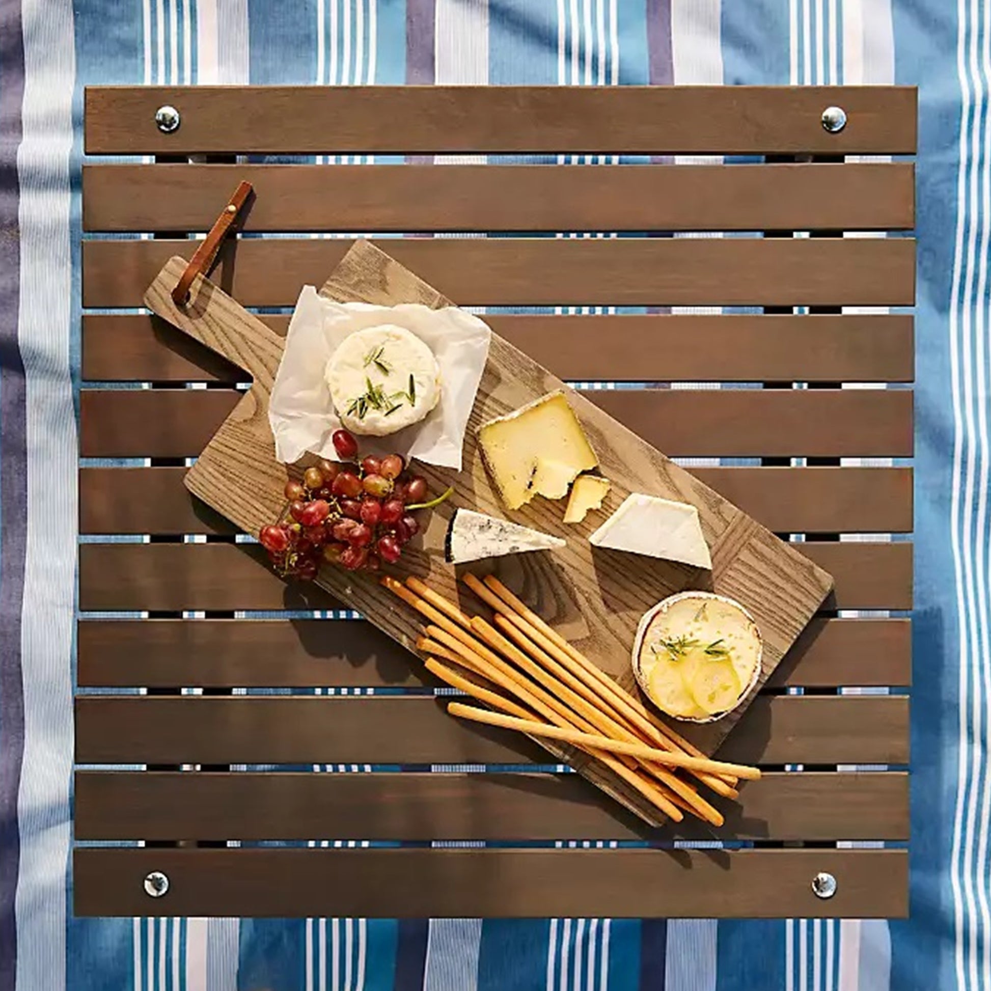Outdoor Portable Wood Roll Up Table 26"L x 26"W x 16"H