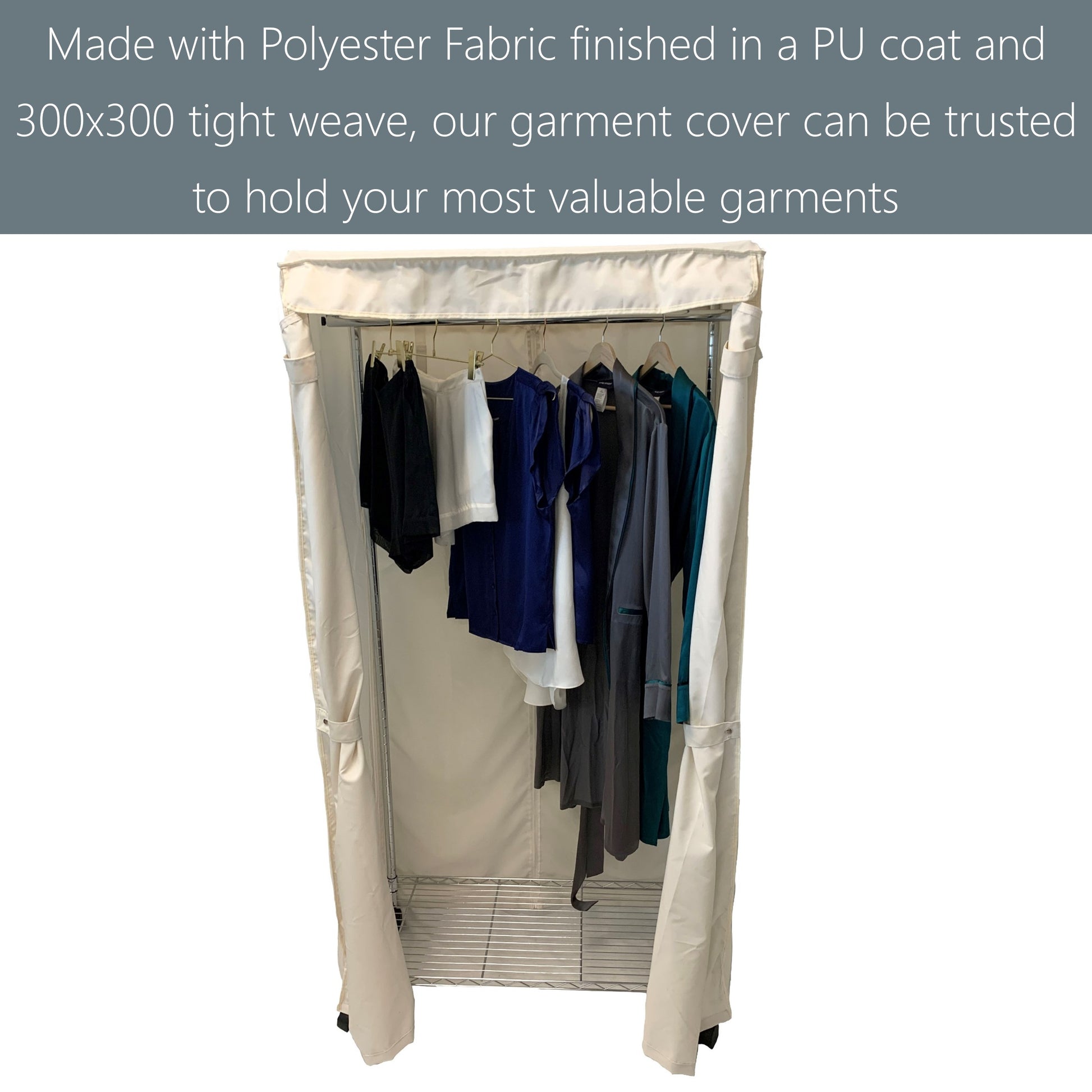 Portable Garment Rack Full Length Dust Cover