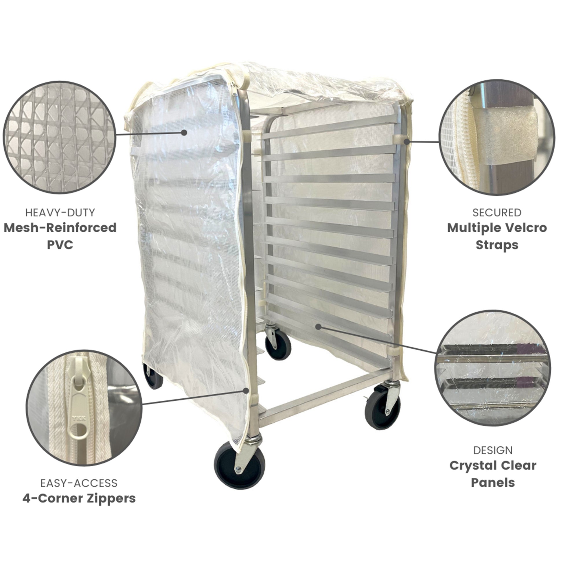 Bun Rack Cover, 21"W x 26.5"D x 33"H
