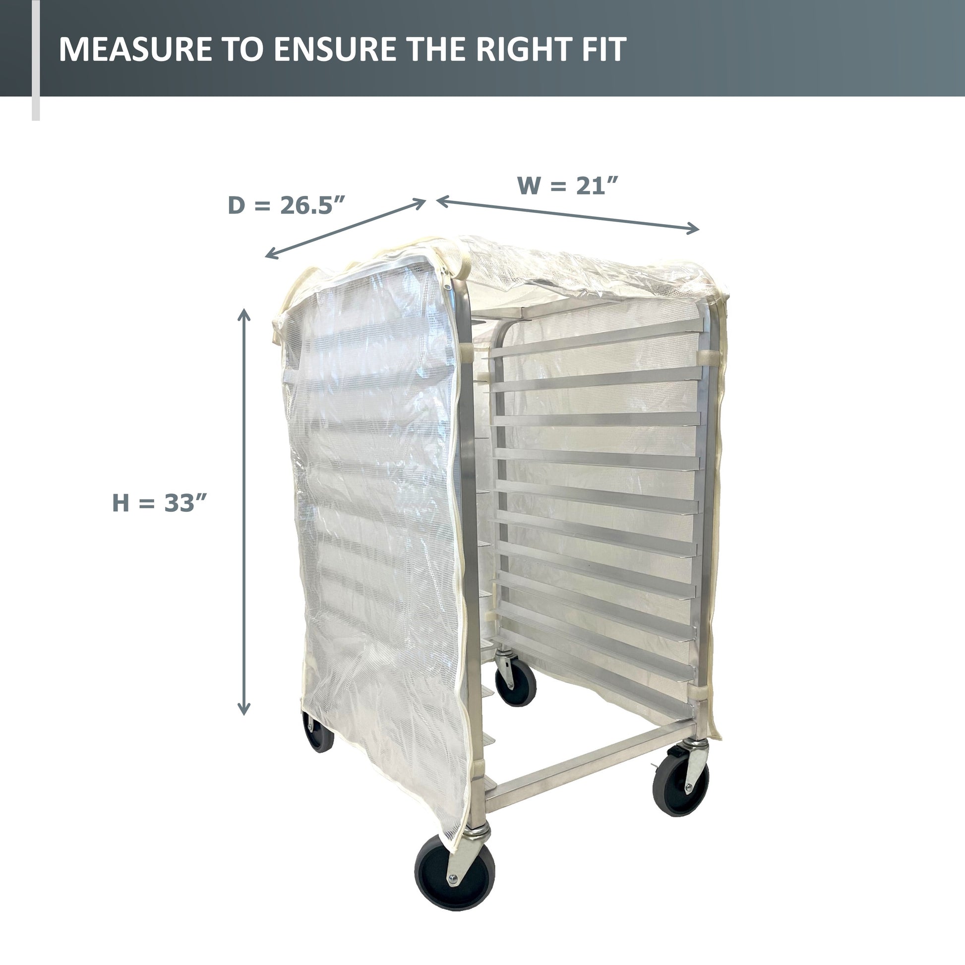 Bun Rack Cover, 21"W x 26.5"D x 33"H