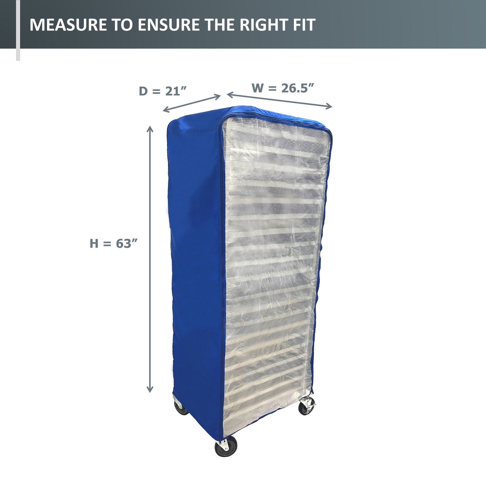 Bun Rack Cover, 21"W x 26.5"D x 63"H