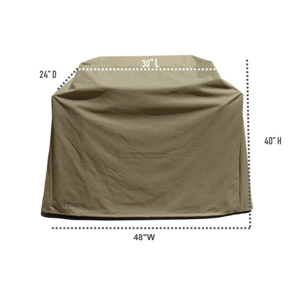 BBQ Outdoor Grill Cover 48"L x 24"D x 40"H Taupe.