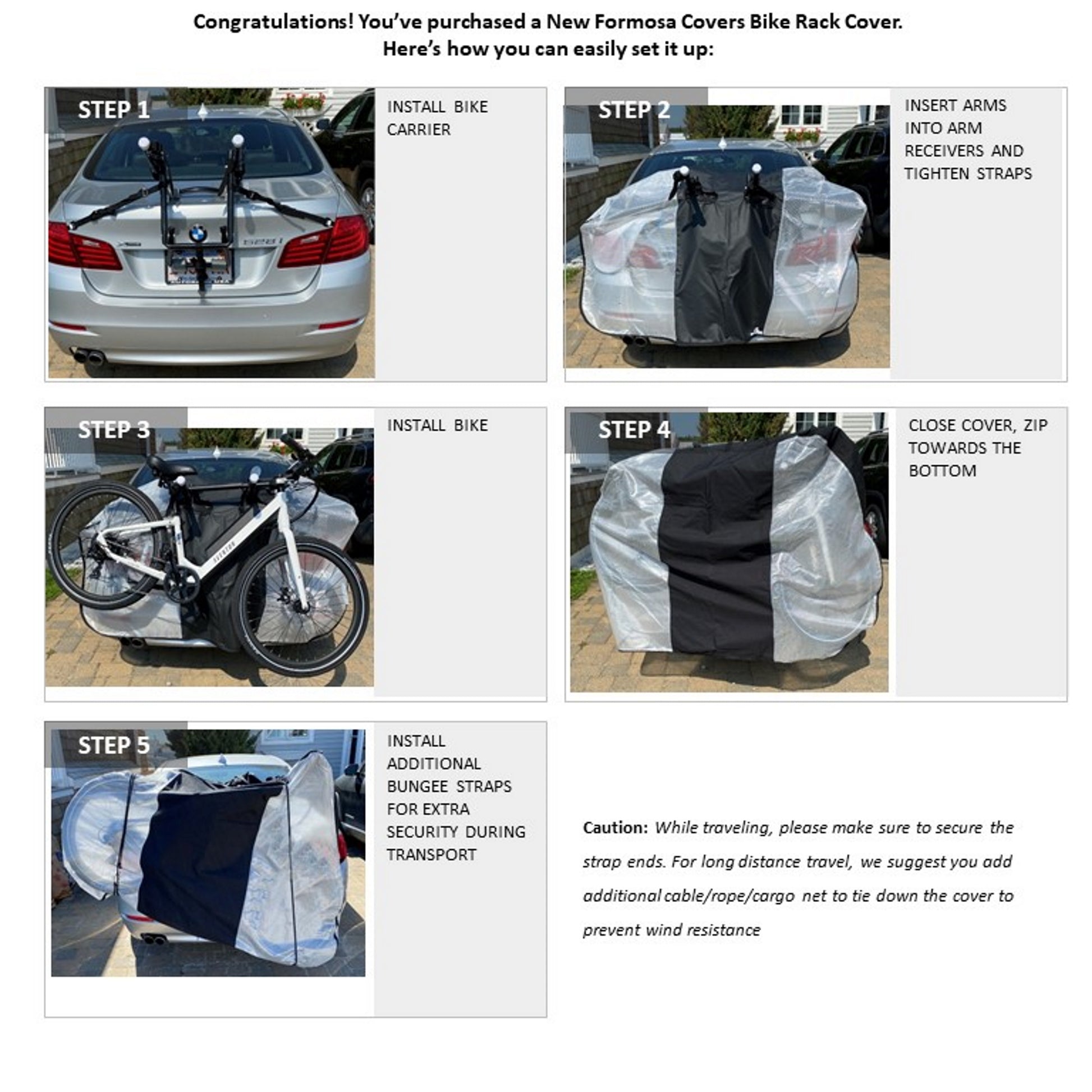 Trunk Mount Bike Rack Cover for Transport