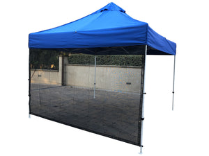 10X10 Pop Up Tent Sun Shade Screen Panel Wall Full 72 in Black - Covered Living