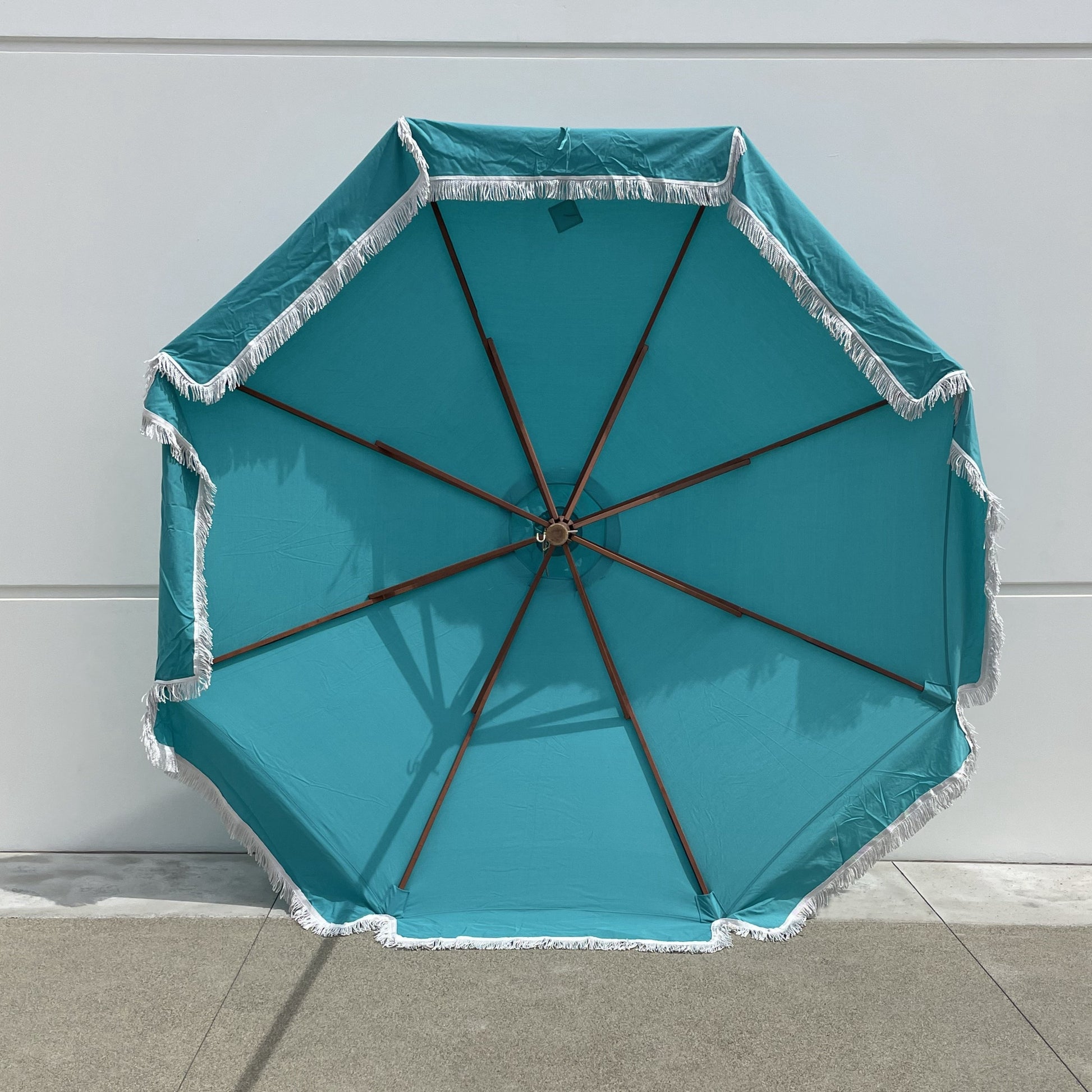 9ft Market Patio Umbrella 8 Rib Replacement Canopy w/ Fringe Valance