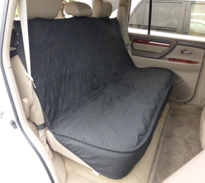 Pet Car Back Bench Luxury Seat Cover Black - Covered Living