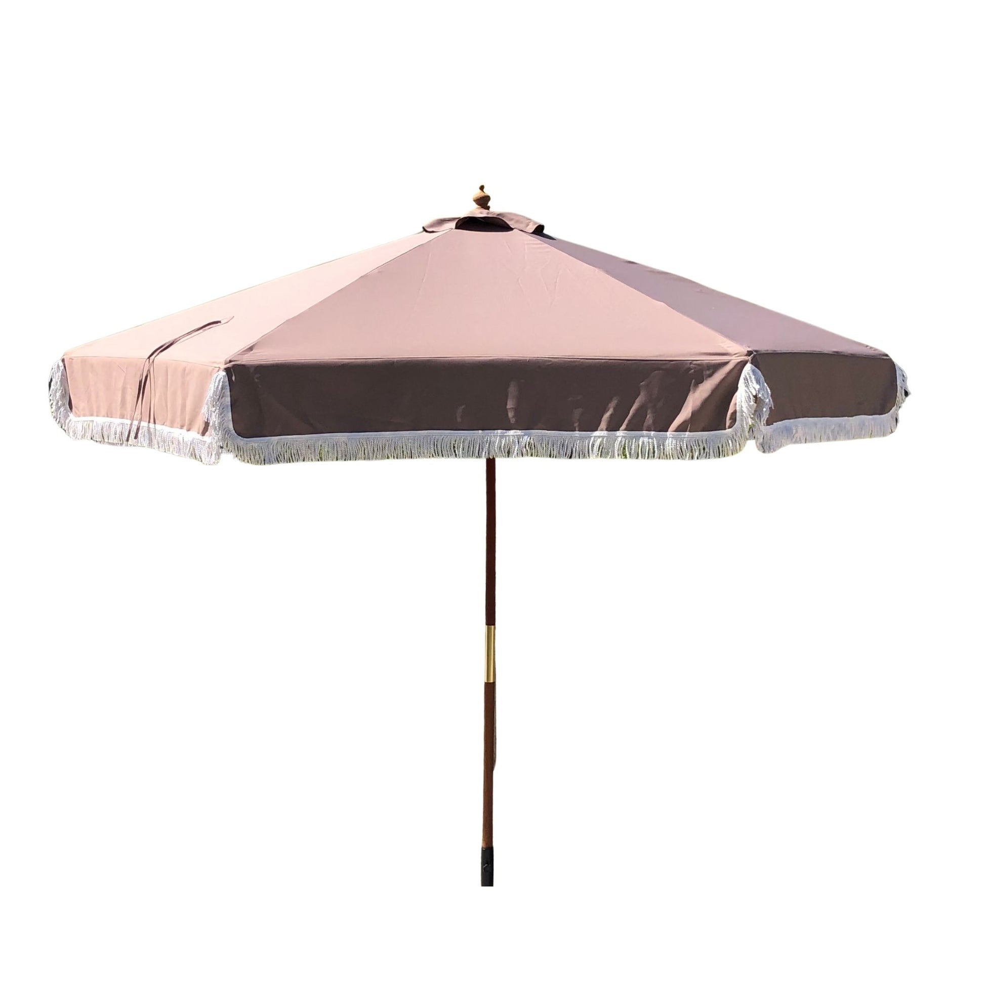 9ft Market Patio Umbrella 6 Rib Replacement Canopy w/ Fringe Valance