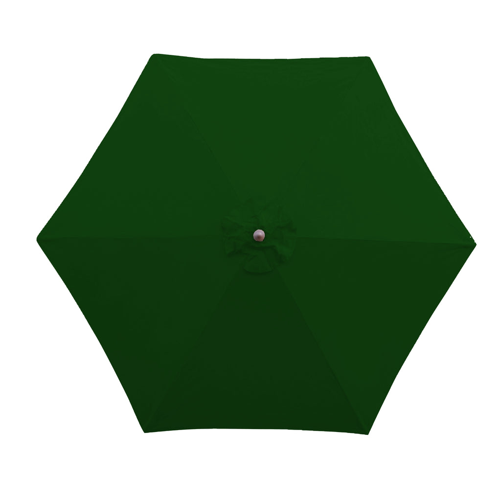 9ft Market Patio Umbrella 6 Rib Replacement Canopy Forest Green.