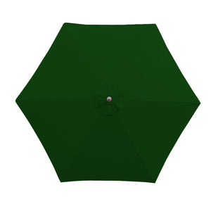 9ft Market Patio Umbrella 6 Rib Replacement Canopy Forest Green