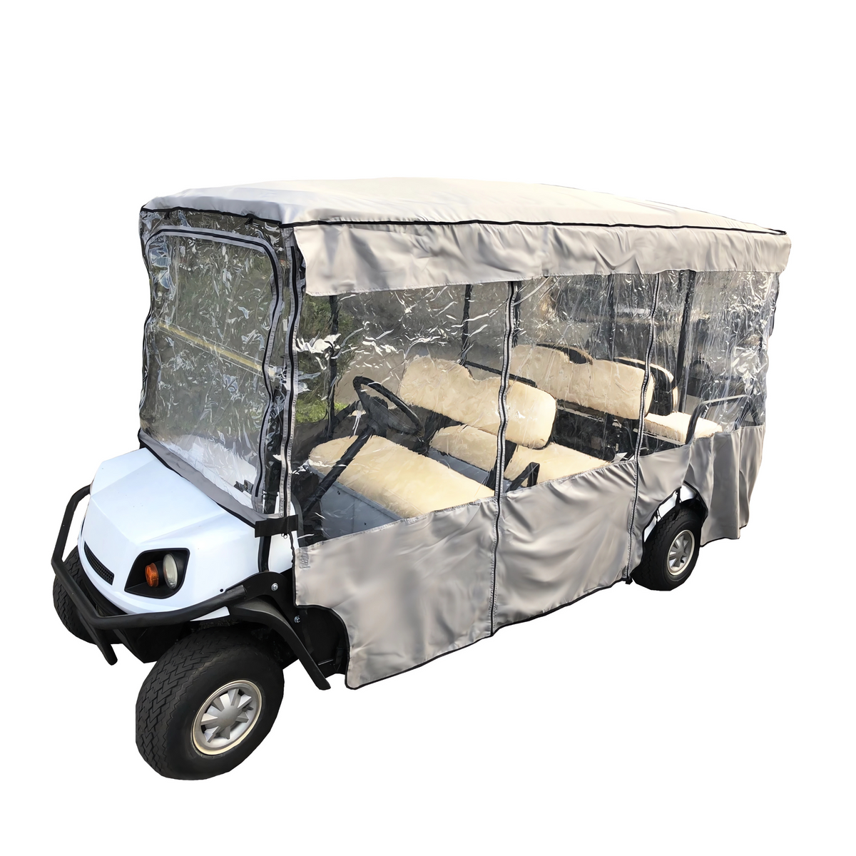 Cubierta para carrito de golf EZGO, Club Car y Yamaha G (6 plazas, modelo de banco 4 + 2)