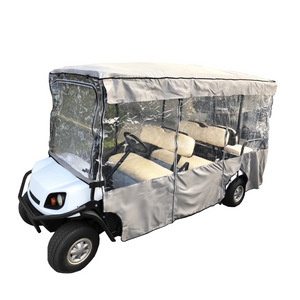 Golf Cart Driving Enclosure Cover for EZGO, Club Car, Yamaha G - 6 Passenger Carts,  4 + 2 Bench Model