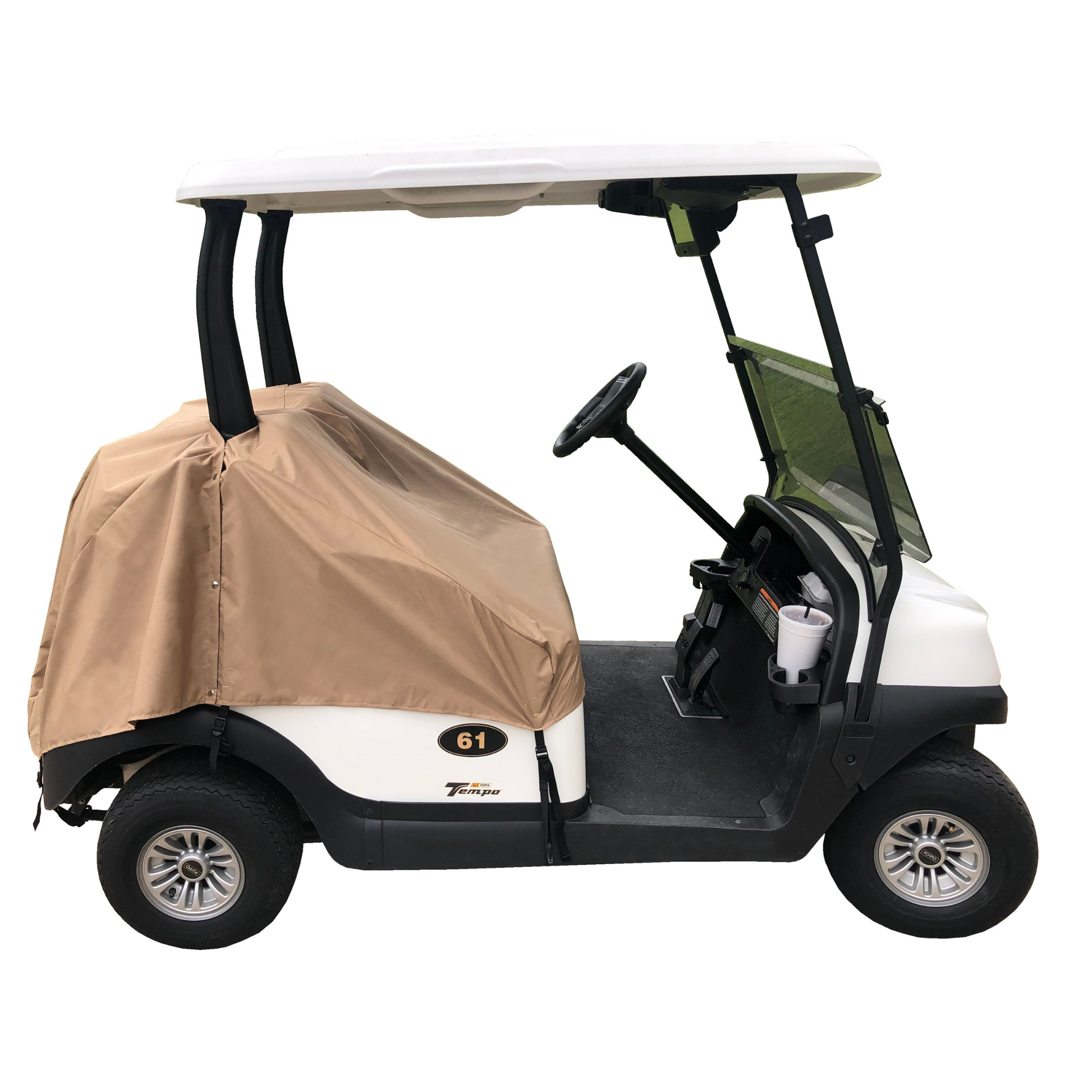 Golf Cart Seat Cover in Taupe 300 Denier Polyester