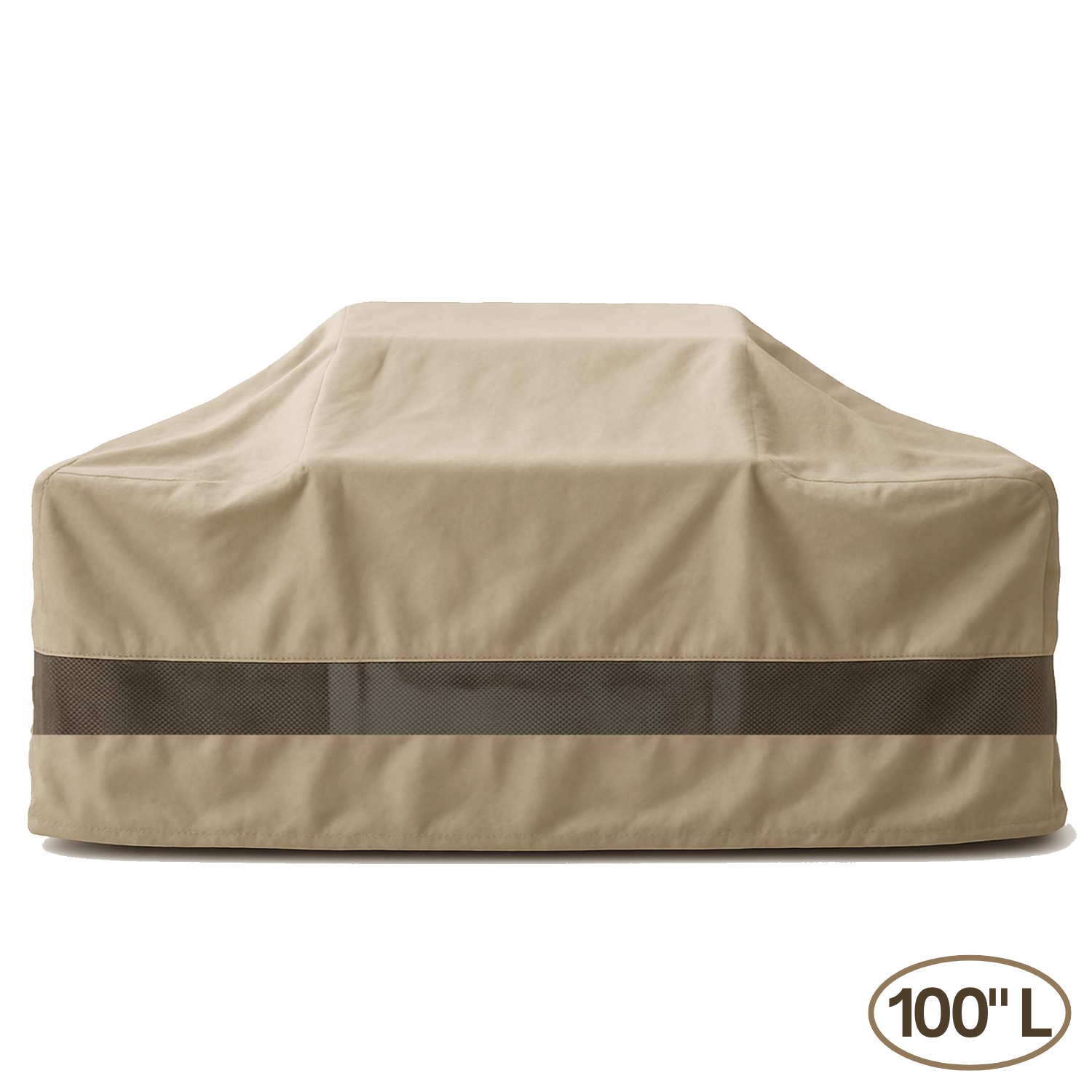 Island Barbecue Outdoor Cover Fits BBQ or Grills up to 76-124 inches Long - Safari Taupe