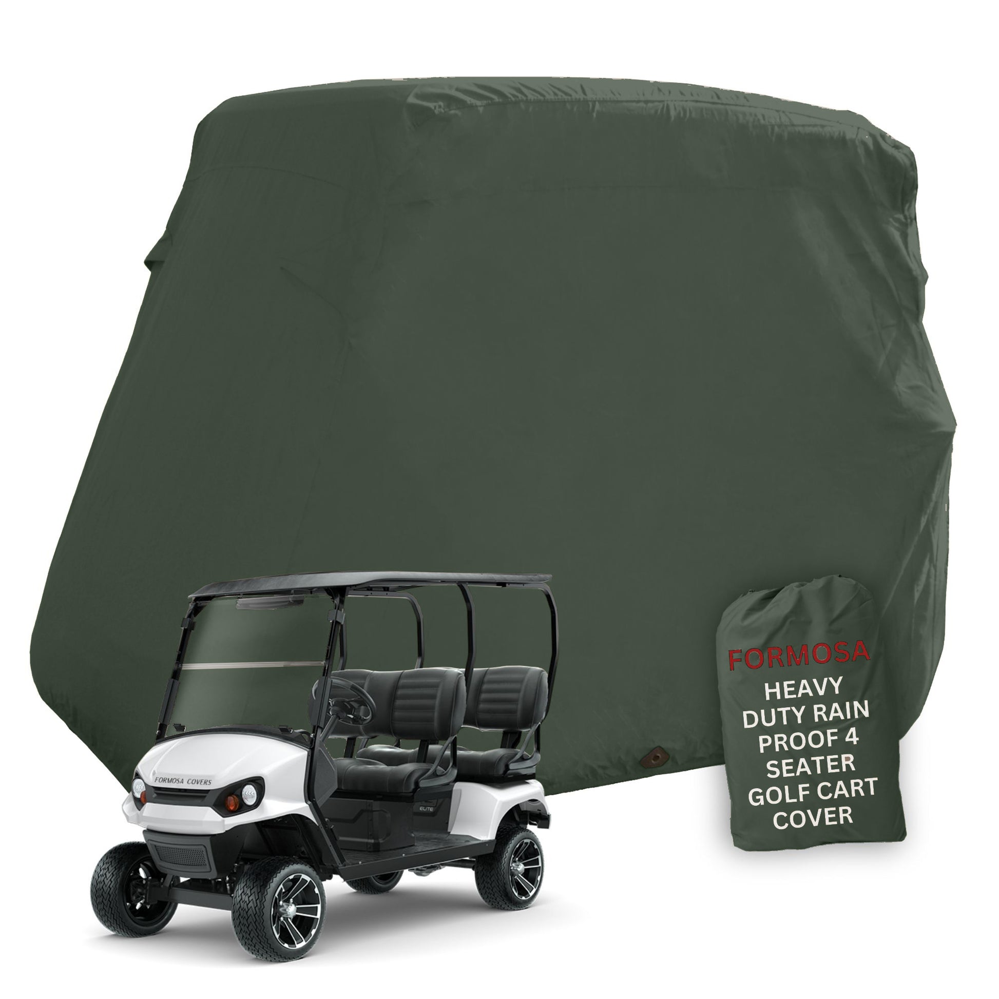 Golf Cart Storage Cover for EZGO, Club Car, Yamaha G - Green