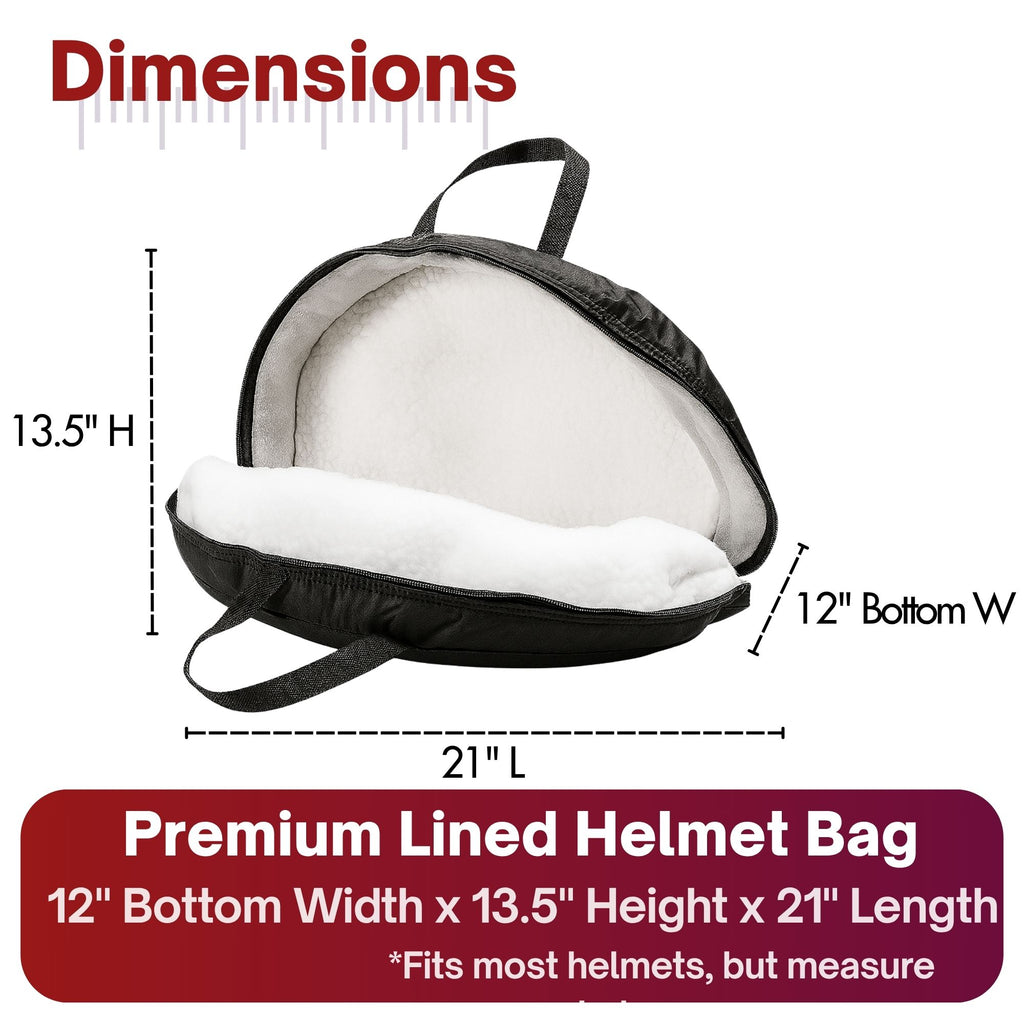 Helmet Carrying Bag for ATV, Motorcycle, Bike, Skate, Climb, Ski, Equestrian Helmets (Universal Fit)