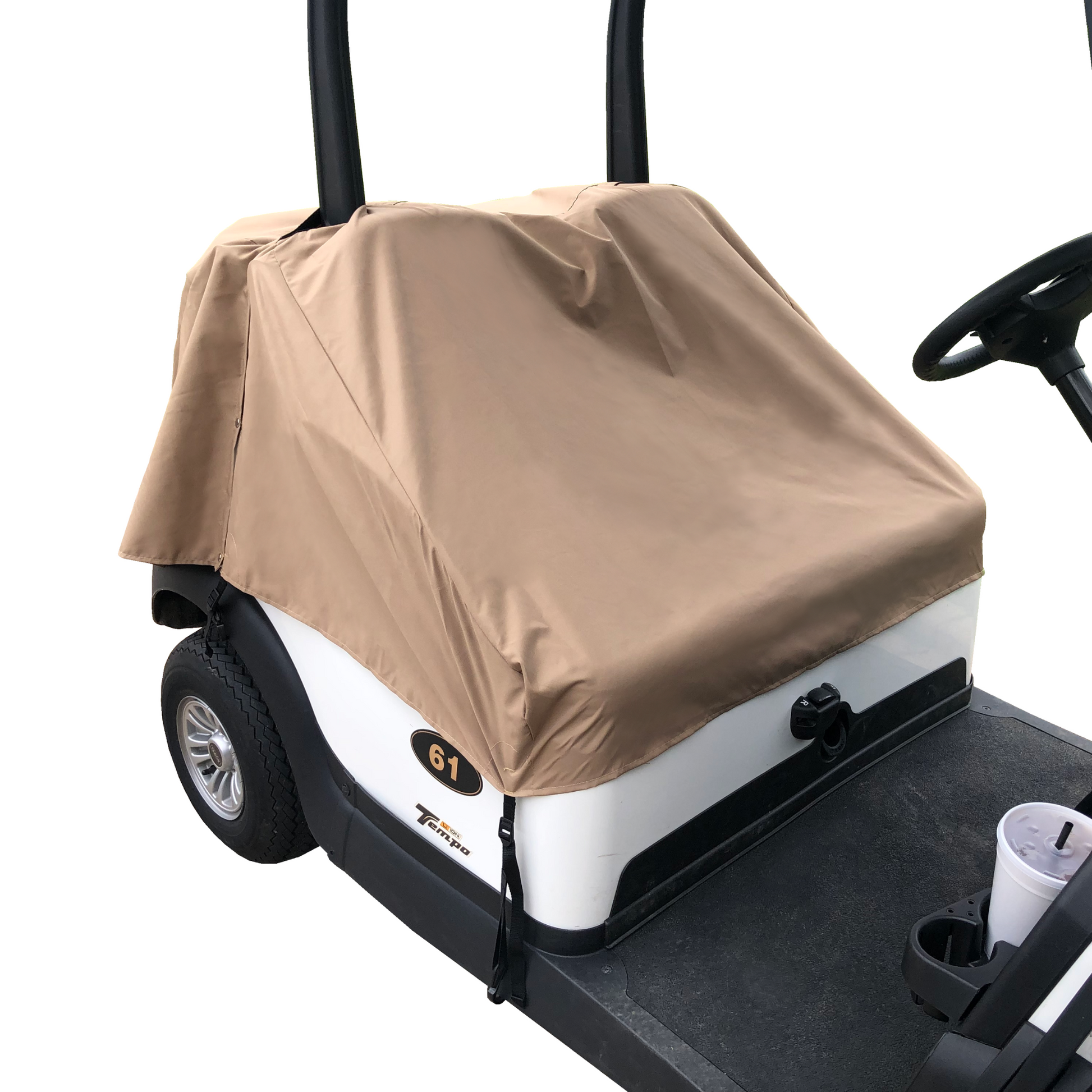 Golf Cart Seat Cover in Taupe 300 Denier Polyester