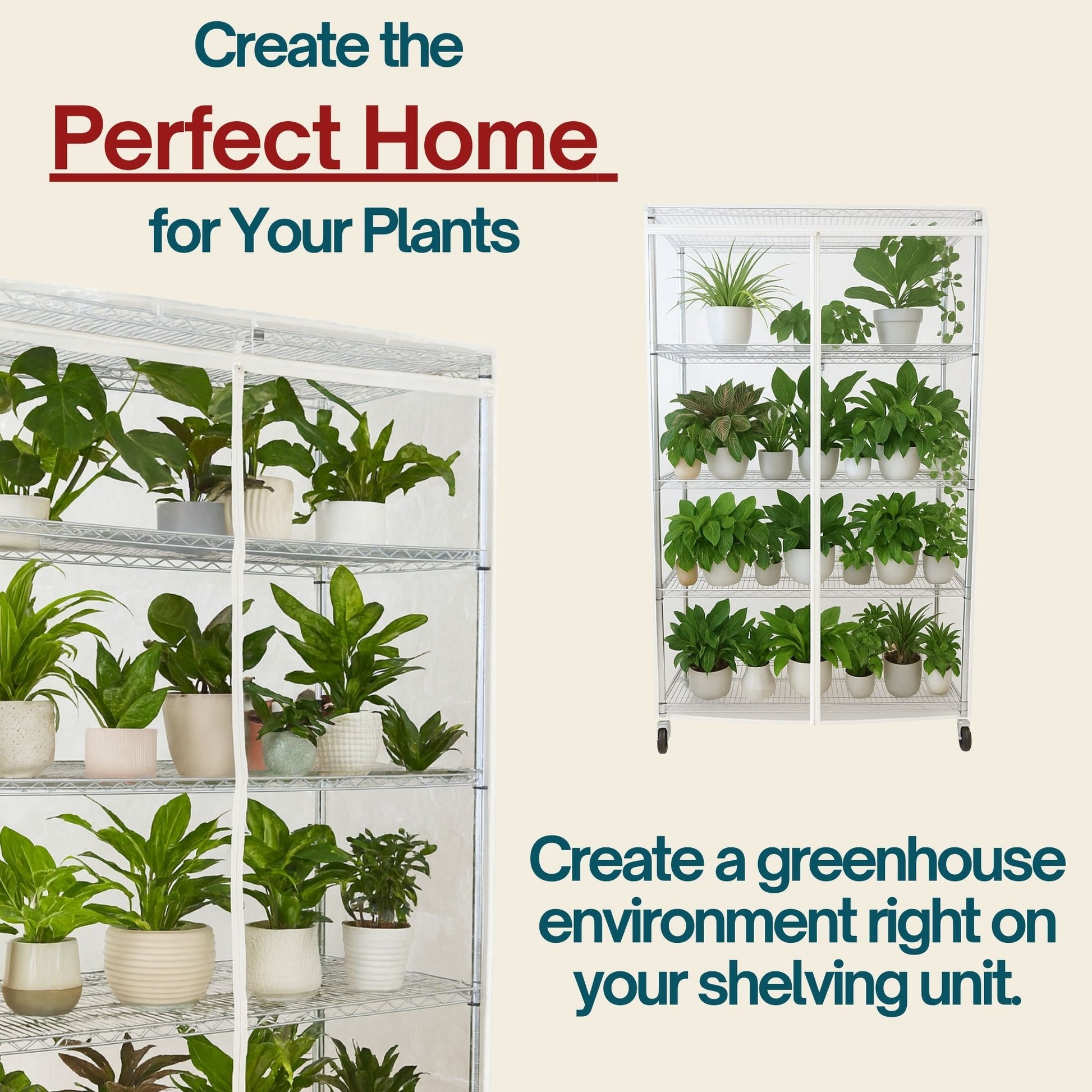 All Clear Wire Rack Shelving Storage Unit Cover | 36-60 inches wide