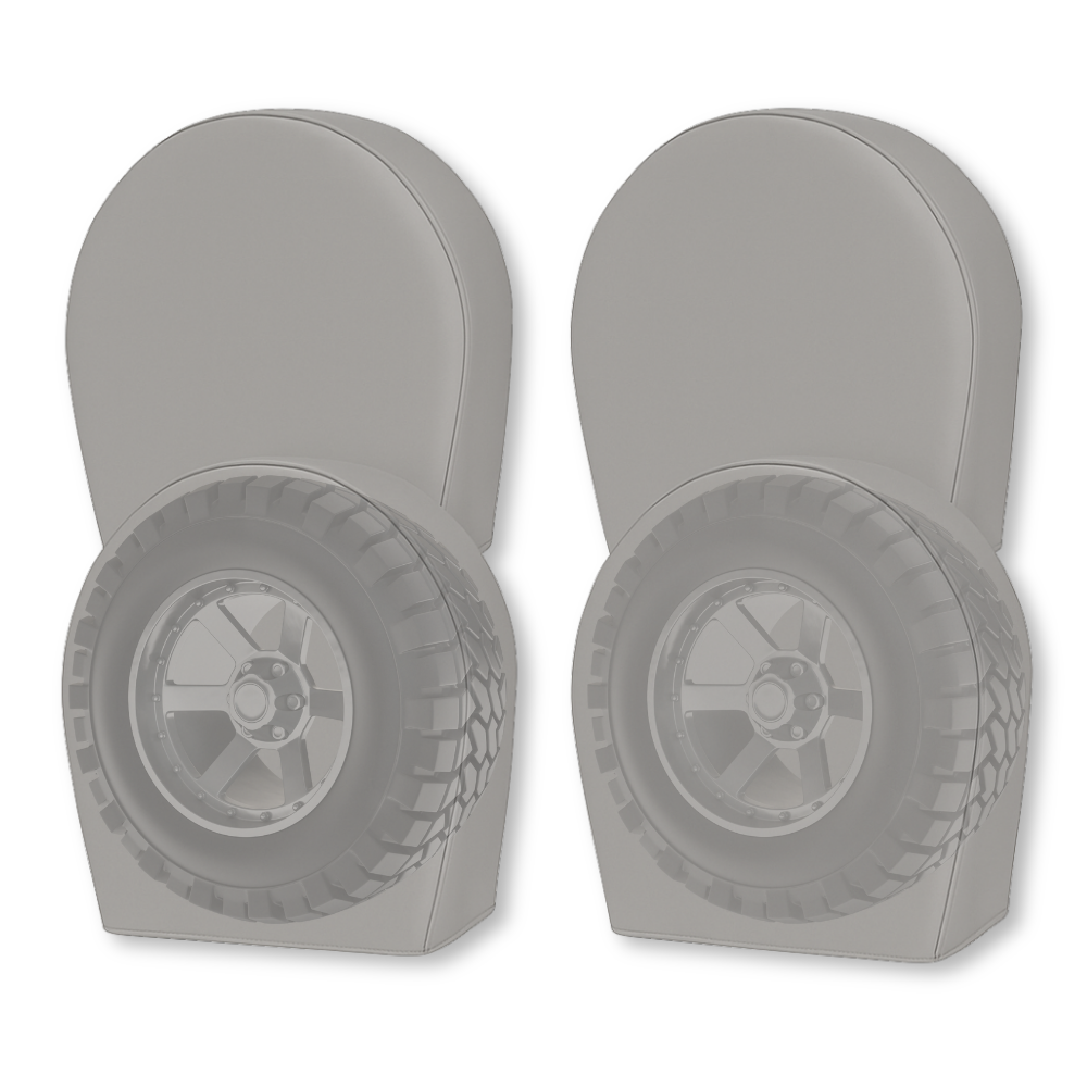 Cubiertas de lujo para neumáticos y ruedas de autocaravanas, remolques de viaje, remolques para juguetes, remolques de quinta rueda, camionetas, furgonetas y SUV (juego de 4)
